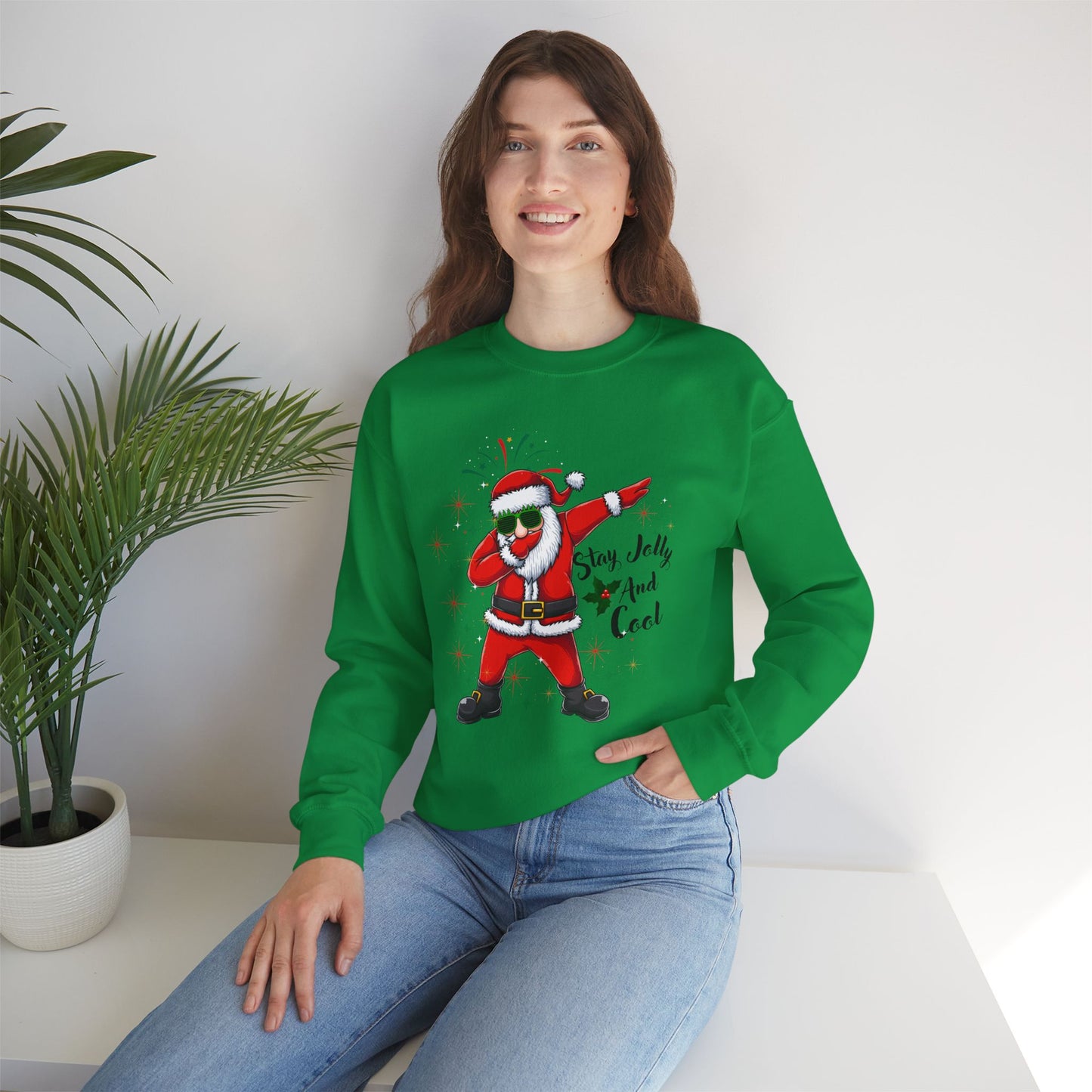 Stay Jolly And Cool Christmas Sweatshirt - Unisex Heavy Blend, Merry Christmas, Festive, Christmas Gift, Crewneck, merry Christmas Sweatshirt, Christmas Sweatshirt Christmas Gift, Festive Sweatshirt.