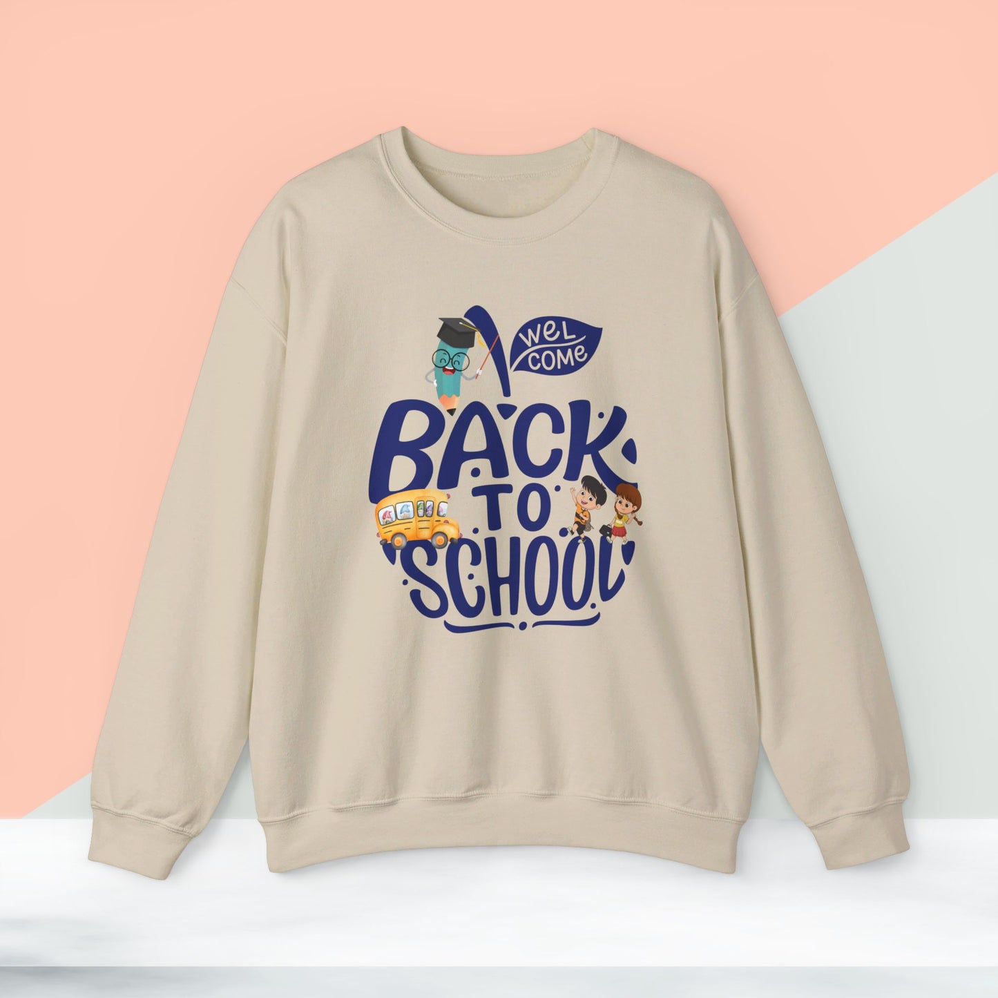 Back To school unisex heavy blend crewneck sweatshirt, We Love Teachers Sweatshirt,Teacher Back To school Sweatshirt. First Day Vibes Sweatshirt.