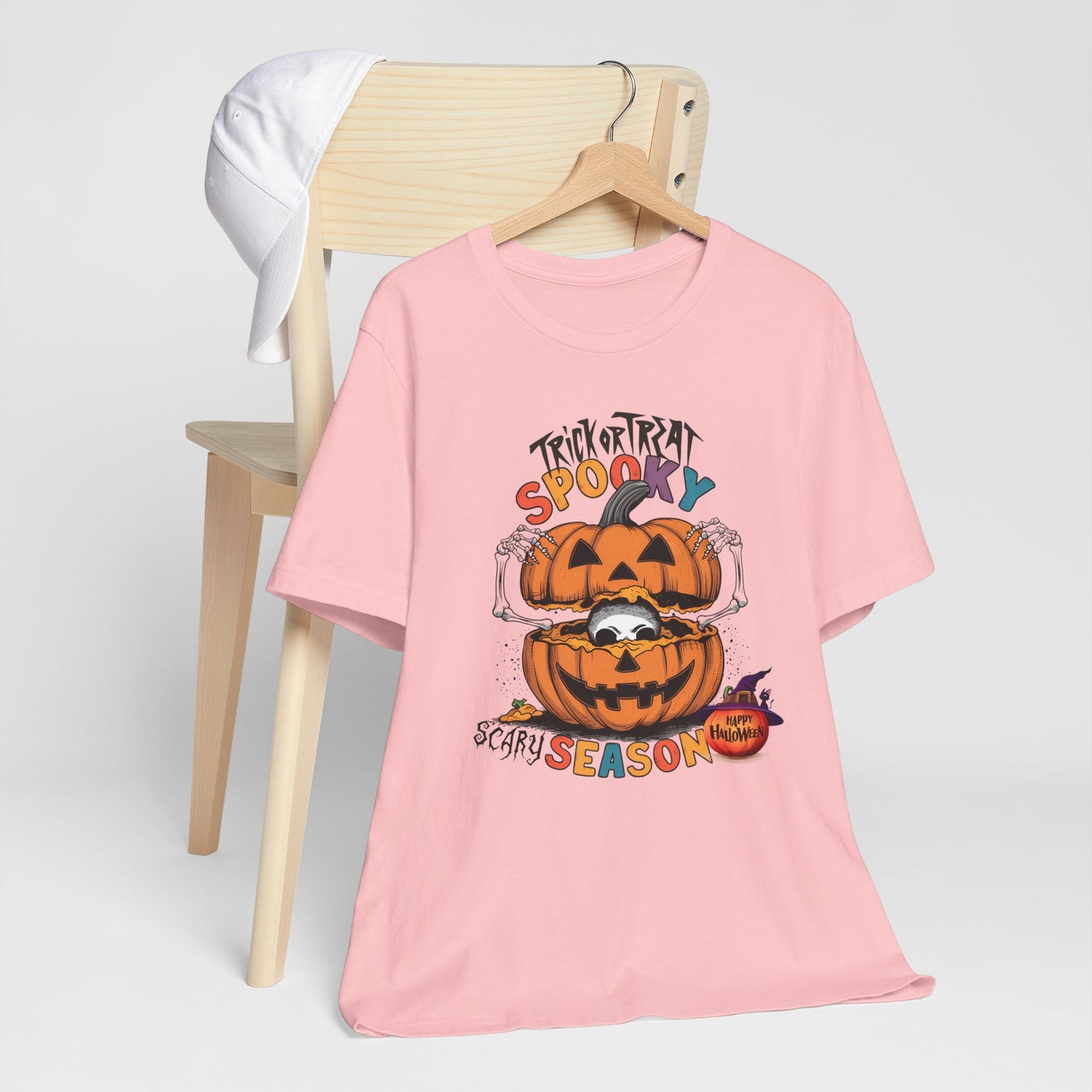 Spooky Scary Season T-shirt, Happy Halloween Skeleton T-shirt, Happy Halloween T-shirt, Trick Or Treat T-shirt, Halloween T-shirt, Cool Halloween T-shirt, Spooky T-shirt,