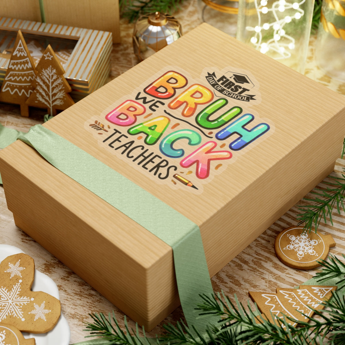 Bruh We Back Teachers Back To School Kiss-Cut Stickers, First Grade Squad Kiss-Cut Stickers, Gift for First graders, Ready for School, Back to Learning.
