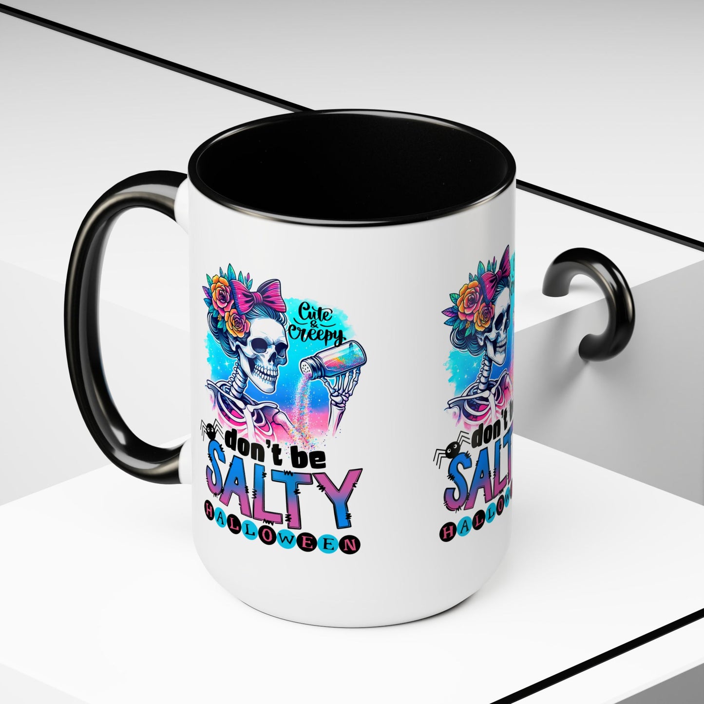 Don't Be Salty Happy Halloween Coffee Mug, Let's Go Halloween Coffee Mug, Trick or Treat Halloween Coffee Mug, Cute Skeleton Coffee Mug, Spooky Season Halloween Coffee Mug.