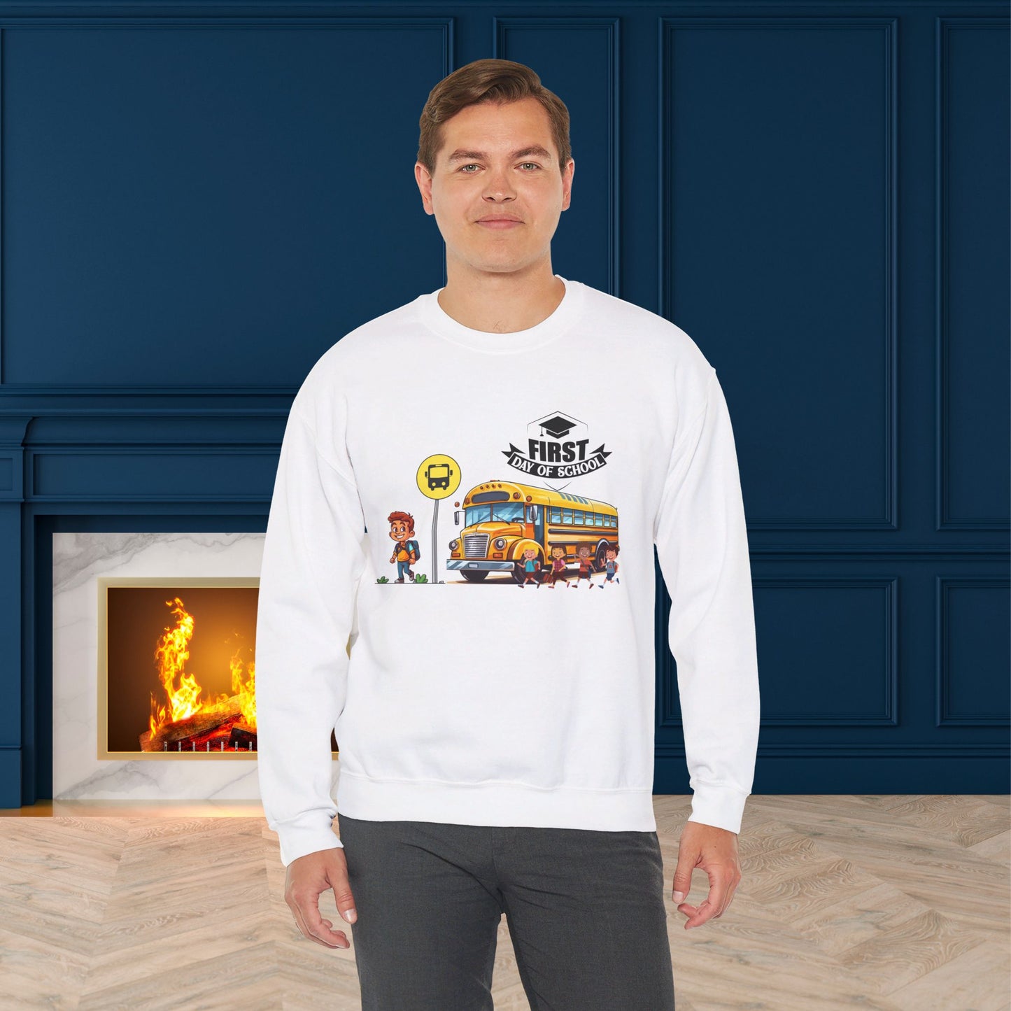 Back To school unisex heavy blend crewneck sweatshirt, We Love Teachers Sweatshirt,Teacher Back To school Sweatshirt. First Day Vibes Sweatshirt.