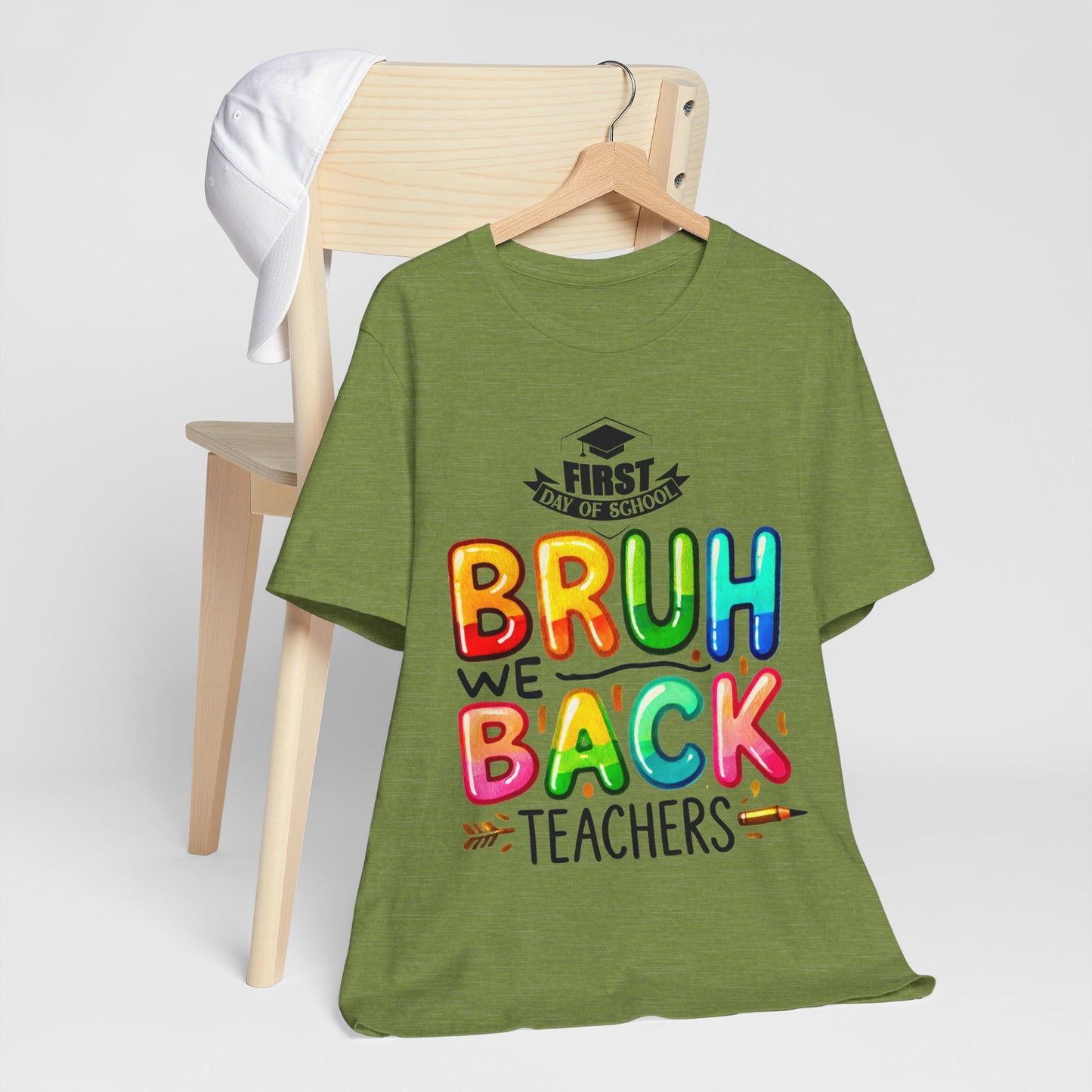 Bruh We Back Teacher T-Shirt, Looking Cool For BackTo School T-Shirt, Hello Teacher T-Shirt, Back To School T-Shirt, Teach Love Inspire Teacher Shirt, Teacher Back To school unisex jersey short sleeve.First Day Vibes T-Shirt.