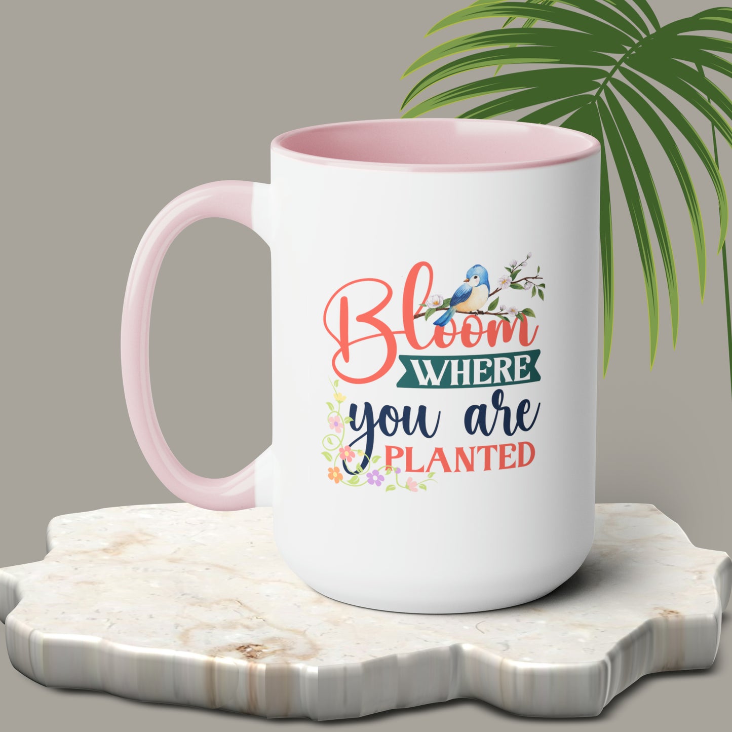 Spring time two-Tone Coffee Mugs, 15oz