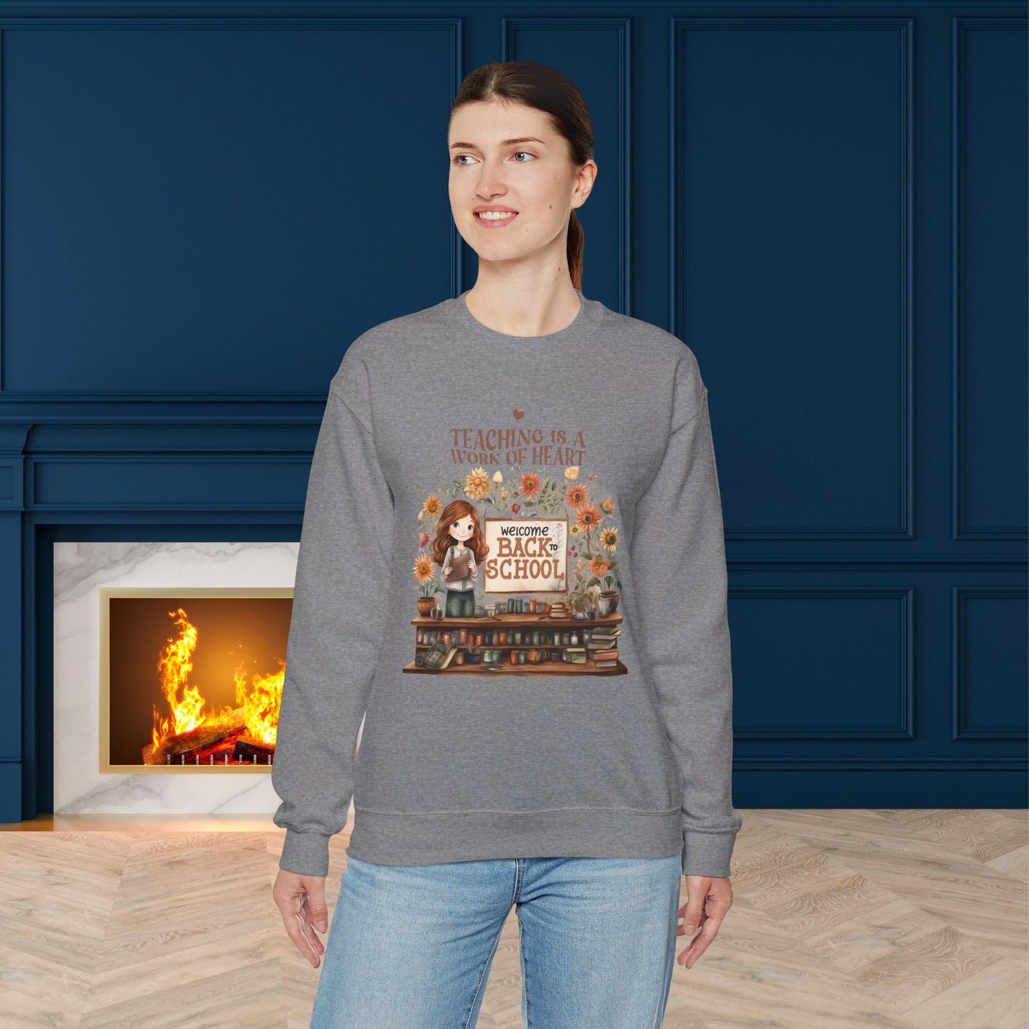 We Love Teachers Sweatshirt, Back To school unisex heavy blend crewneck sweatshirt, Teacher Back To school Sweatshirt. First Day Vibes Sweatshirt.