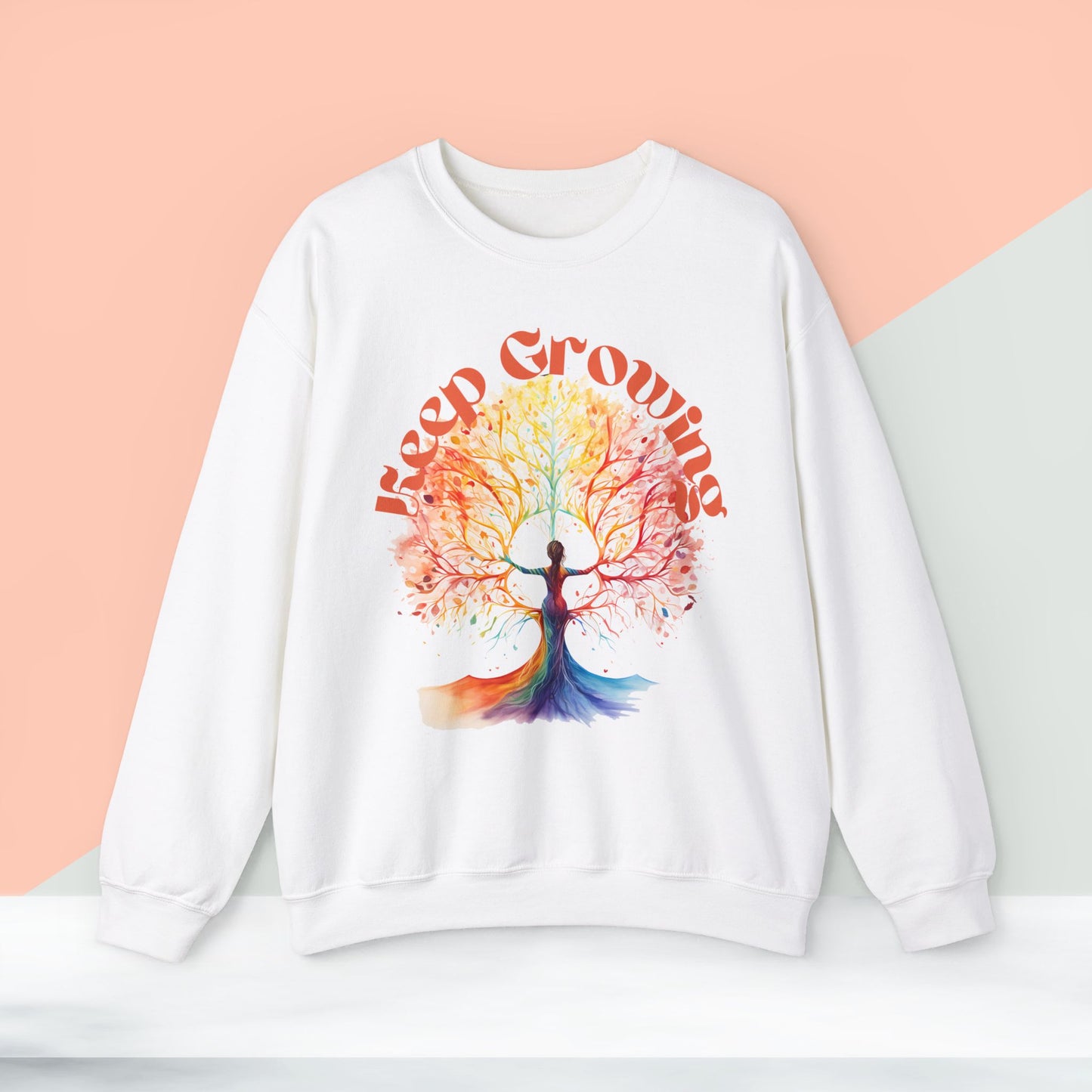 Keep Growing Yoga unisex heavy blend crewneck sweatshirt,Yoga workout Sweatshirt,Yoga lovers Sweatshirt, Yoga Instructor Gift, Gym Sweatshirt, Gift For Yoga lovers, Gift For Yogi.