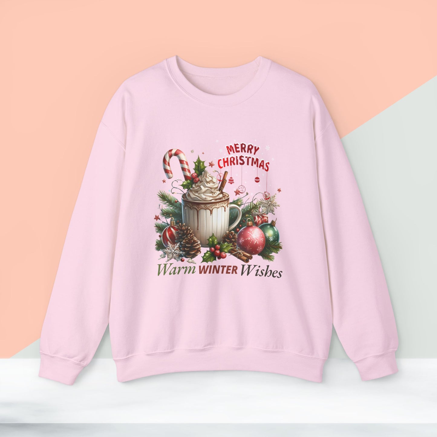 Warm Winter Wishes Christmas Sweatshirt - Unisex Heavy Blend, Merry Christmas, Festive, Christmas Gift, Crewneck, merry Christmas Sweatshirt, Christmas Sweatshirt Christmas Gift, Festive Sweatshirt.