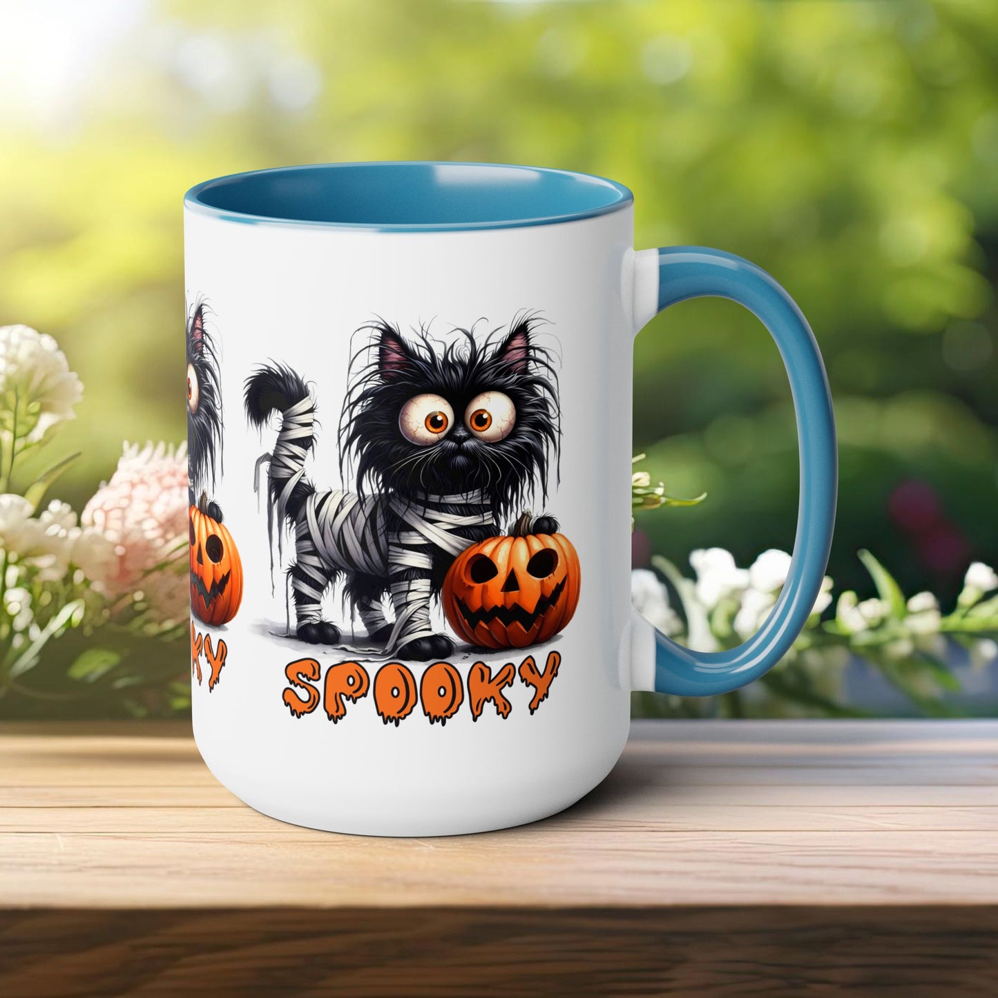 Spooky Happy Halloween Coffee Mug, Let's Go Halloween Coffee Mug, Trick or Treat Halloween Coffee Mug, Cute Ghost Coffee Mug, Spooky Season Halloween Coffee Mug.