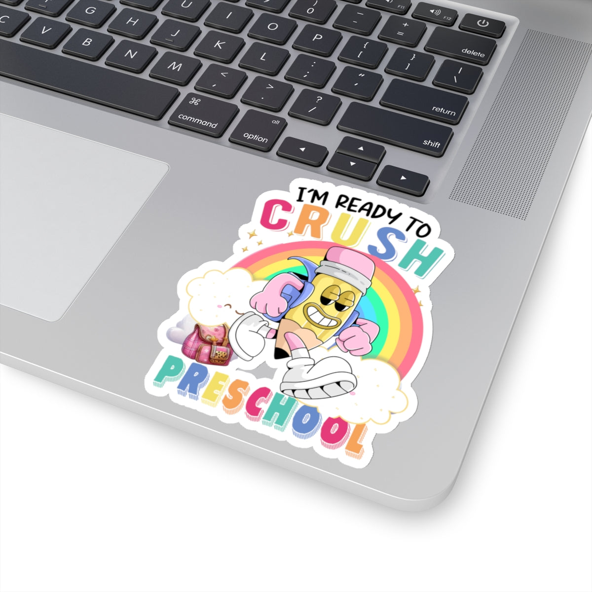 I Am Ready Crush Preschool Back To School Kiss-Cut Stickers, First Grade Squad Kiss-Cut Stickers, Gift for First graders, Ready for School, Back to Learning.