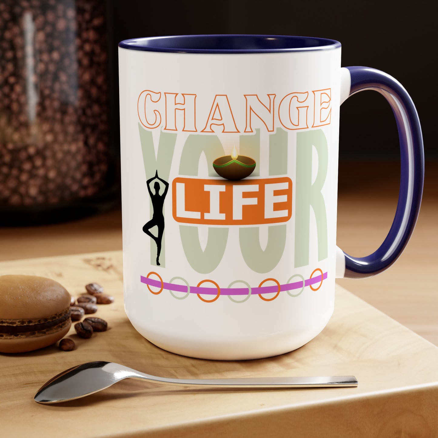 Change your Life Yoga Coffee Mug, Cute Yoga Coffee Mug, Yoga lovers Coffee Mug, Yoga Instructor Gift, Gift For Yoga lover, Gift For Yogi.