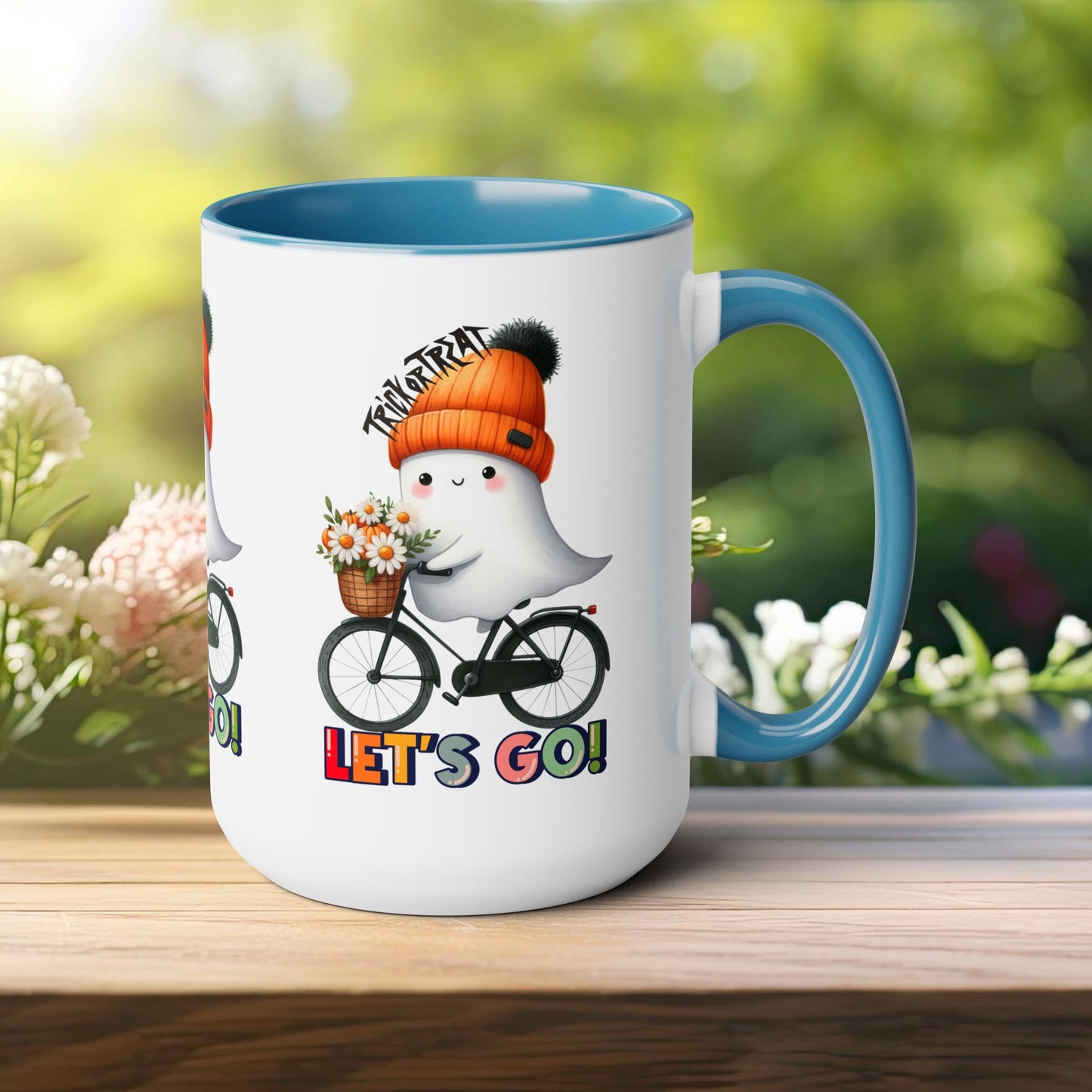 Happy Halloween Coffee Mug, Let's Go Halloween Coffee Mug, Trick or Treat Halloween Coffee Mug, Cute Ghost Coffee Mug, Spooky Season Halloween Coffee Mug.