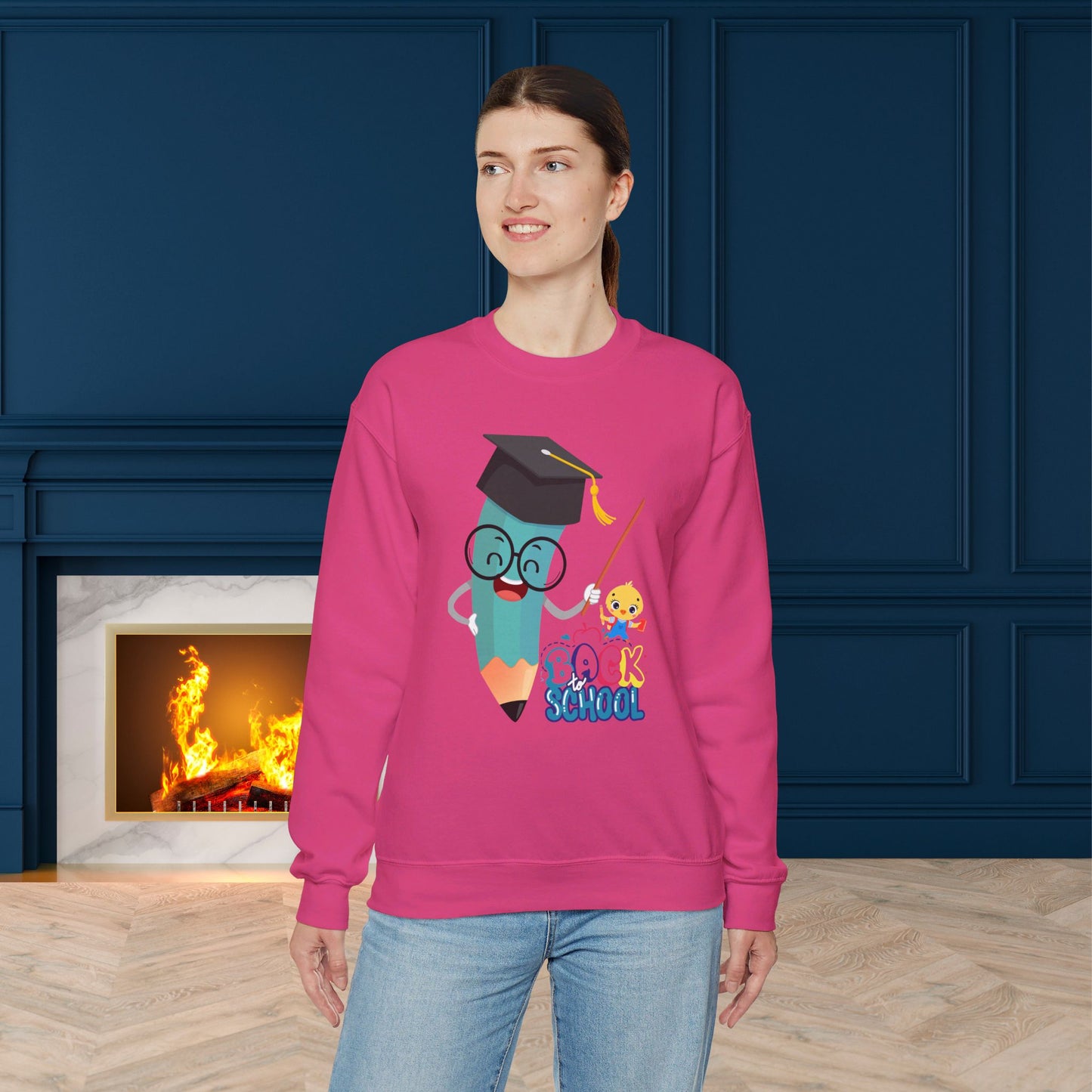 Back To school unisex heavy blend crewneck sweatshirt, We Love Teachers Sweatshirt,Teacher Back To school Sweatshirt. First Day Vibes Sweatshirt.