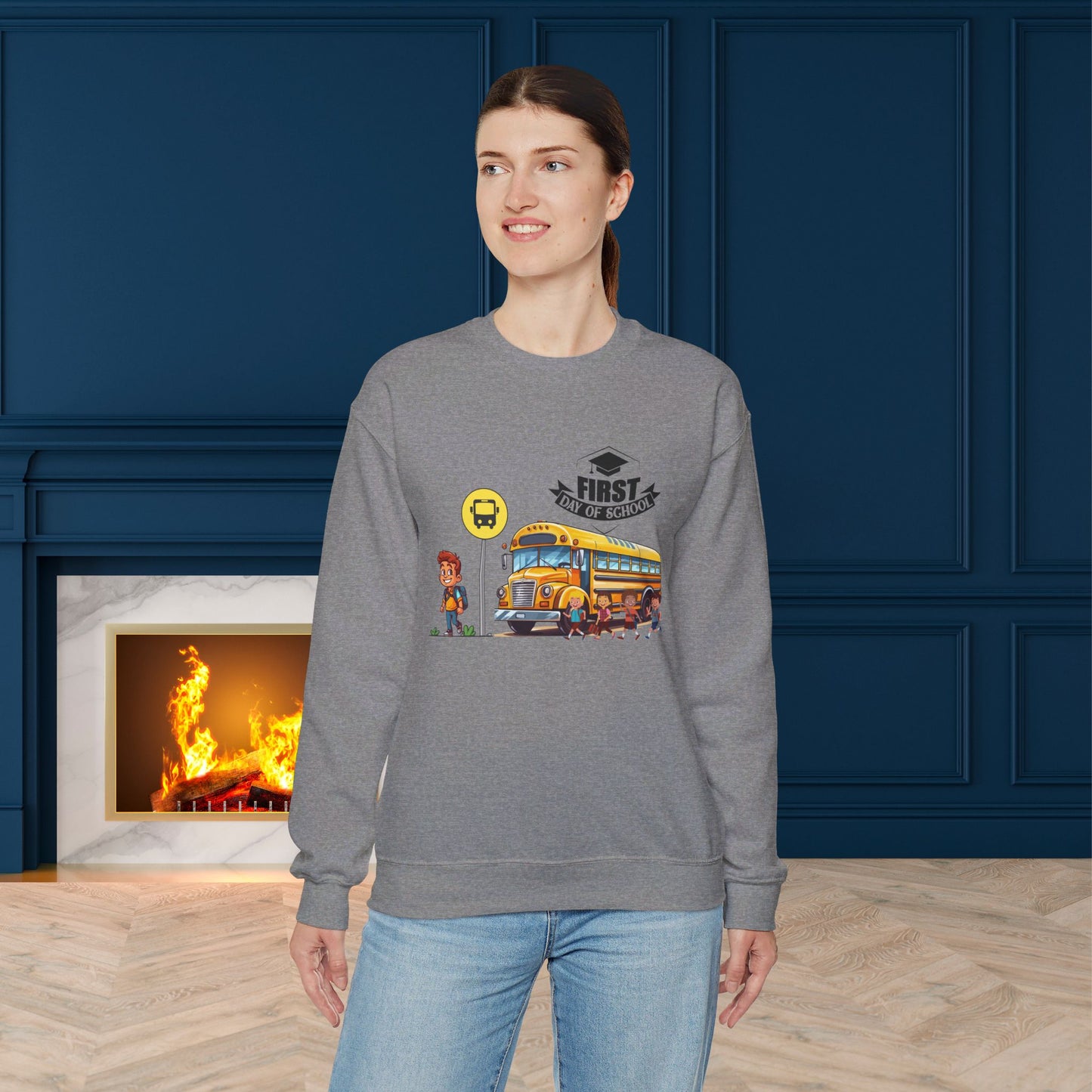 Back To school unisex heavy blend crewneck sweatshirt, We Love Teachers Sweatshirt,Teacher Back To school Sweatshirt. First Day Vibes Sweatshirt.