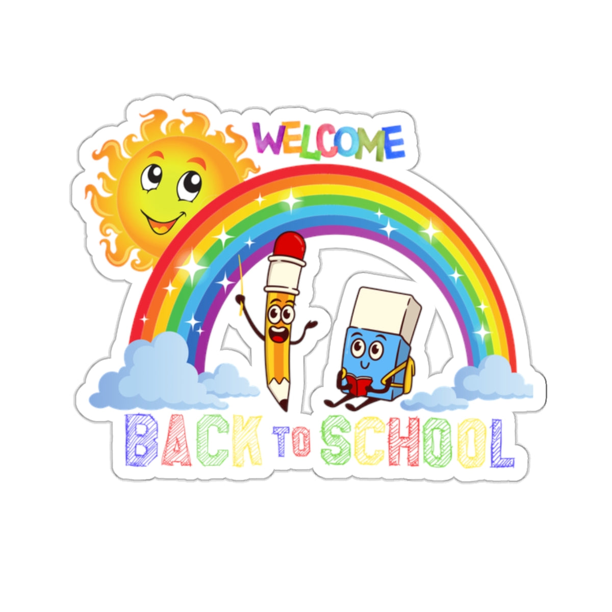 Welcome Back To School Kiss-Cut Stickers, First Grade Squad Kiss-Cut Stickers, Gift for First graders, Ready for School, Back to Learning.