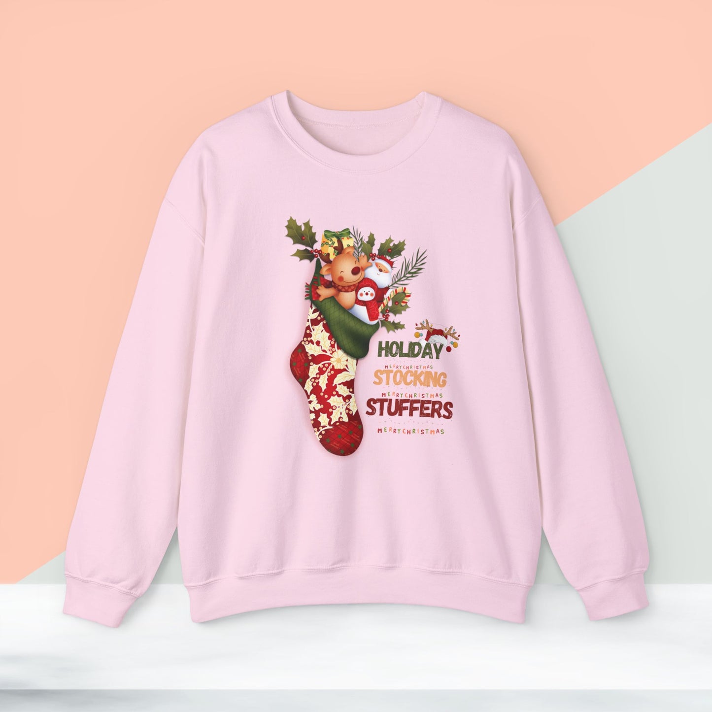 Holiday Stocking Stuffers Christmas Sweatshirt - Unisex Heavy Blend, Merry Christmas, Festive, Christmas Gift, Crewneck, merry Christmas Sweatshirt, Christmas Sweatshirt Christmas Gift, Festive Sweatshirt.
