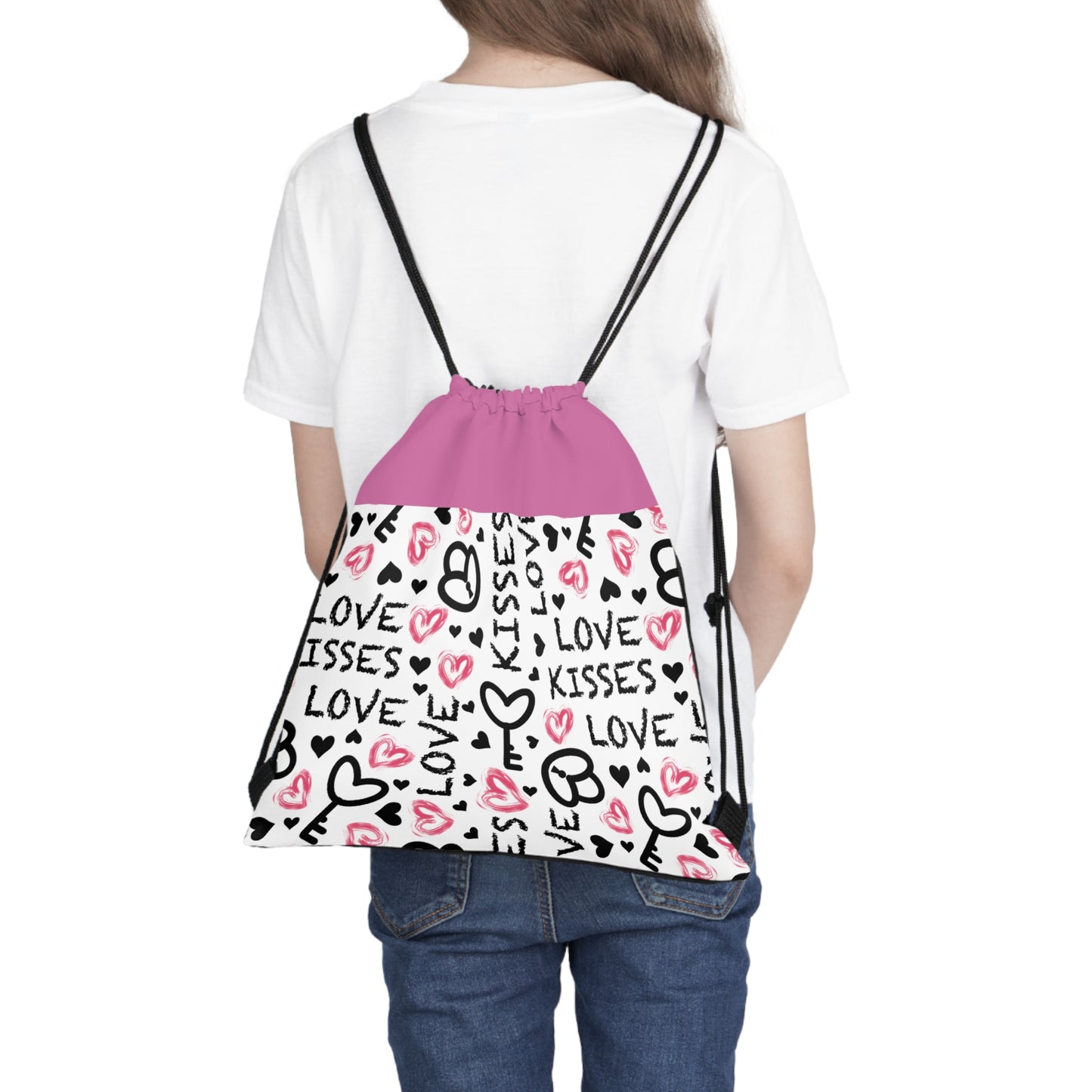 Happy Valentines Day Drawstring Bag