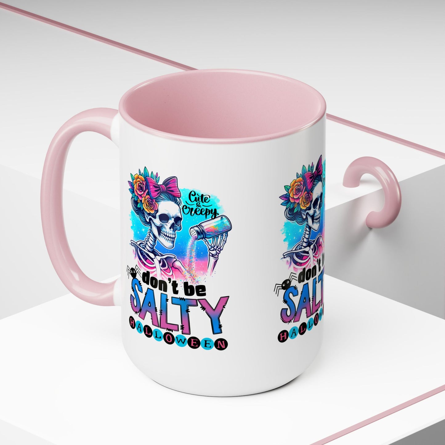 Don't Be Salty Happy Halloween Coffee Mug, Let's Go Halloween Coffee Mug, Trick or Treat Halloween Coffee Mug, Cute Skeleton Coffee Mug, Spooky Season Halloween Coffee Mug.