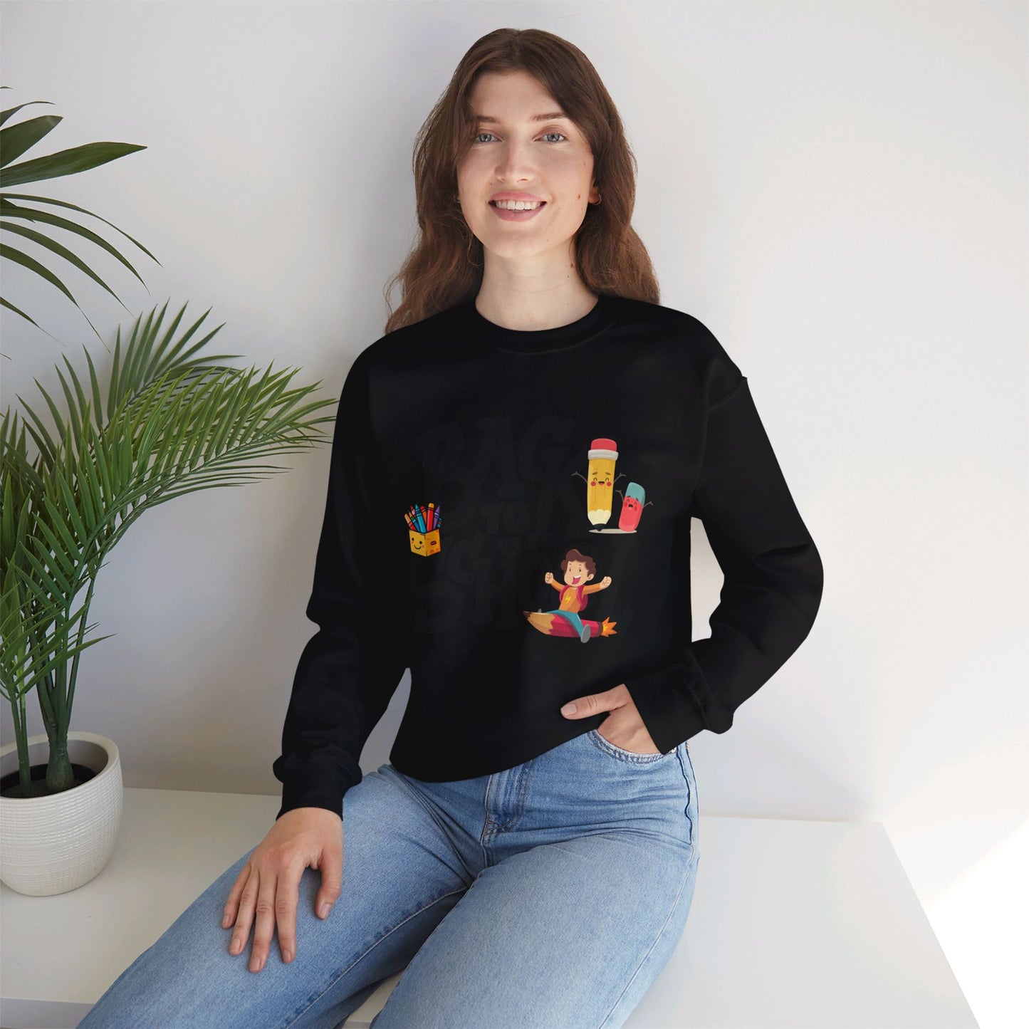 Back To school unisex heavy blend crewneck sweatshirt, We Love Teachers Sweatshirt,Teacher Back To school Sweatshirt. First Day Vibes Sweatshirt.