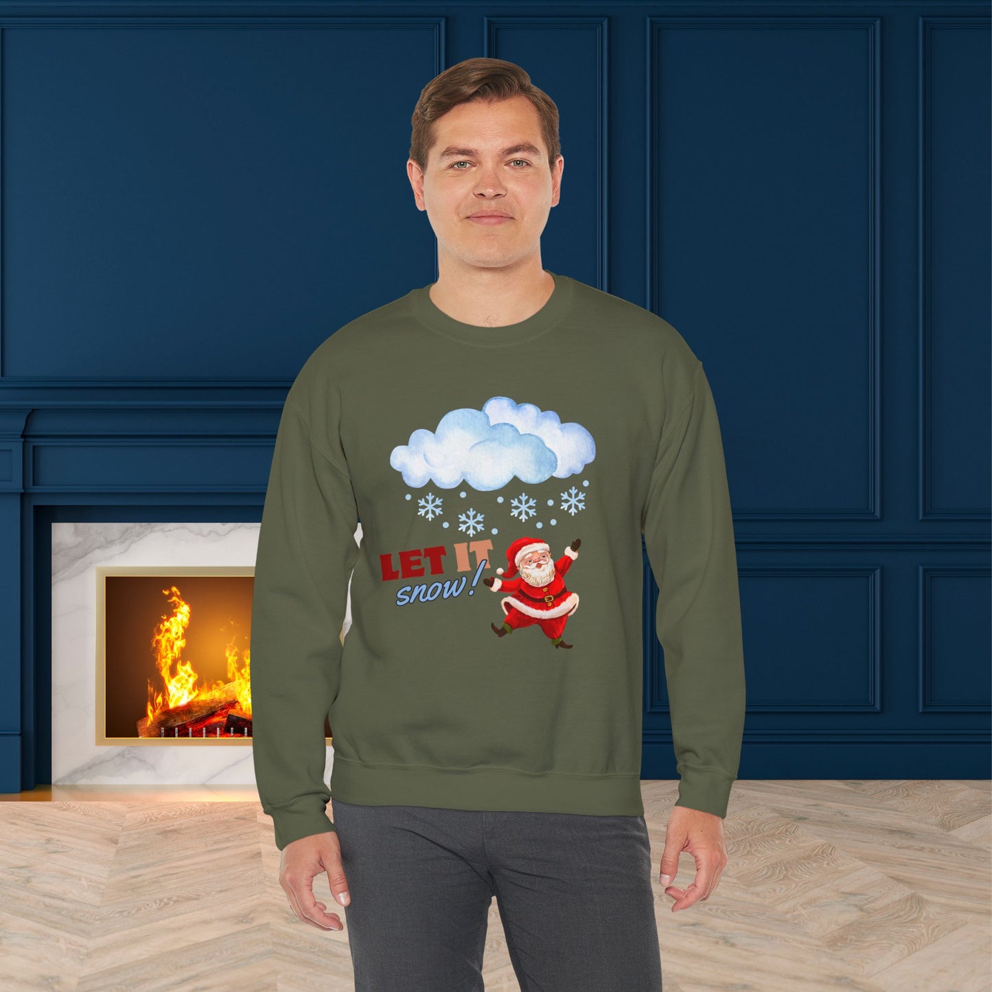 Let It Snow Christmas Sweatshirt - Unisex Heavy Blend, Merry Christmas, Festive, Christmas Gift, Crewneck, merry Christmas Sweatshirt, Christmas Sweatshirt Christmas Gift, Festive Sweatshirt.