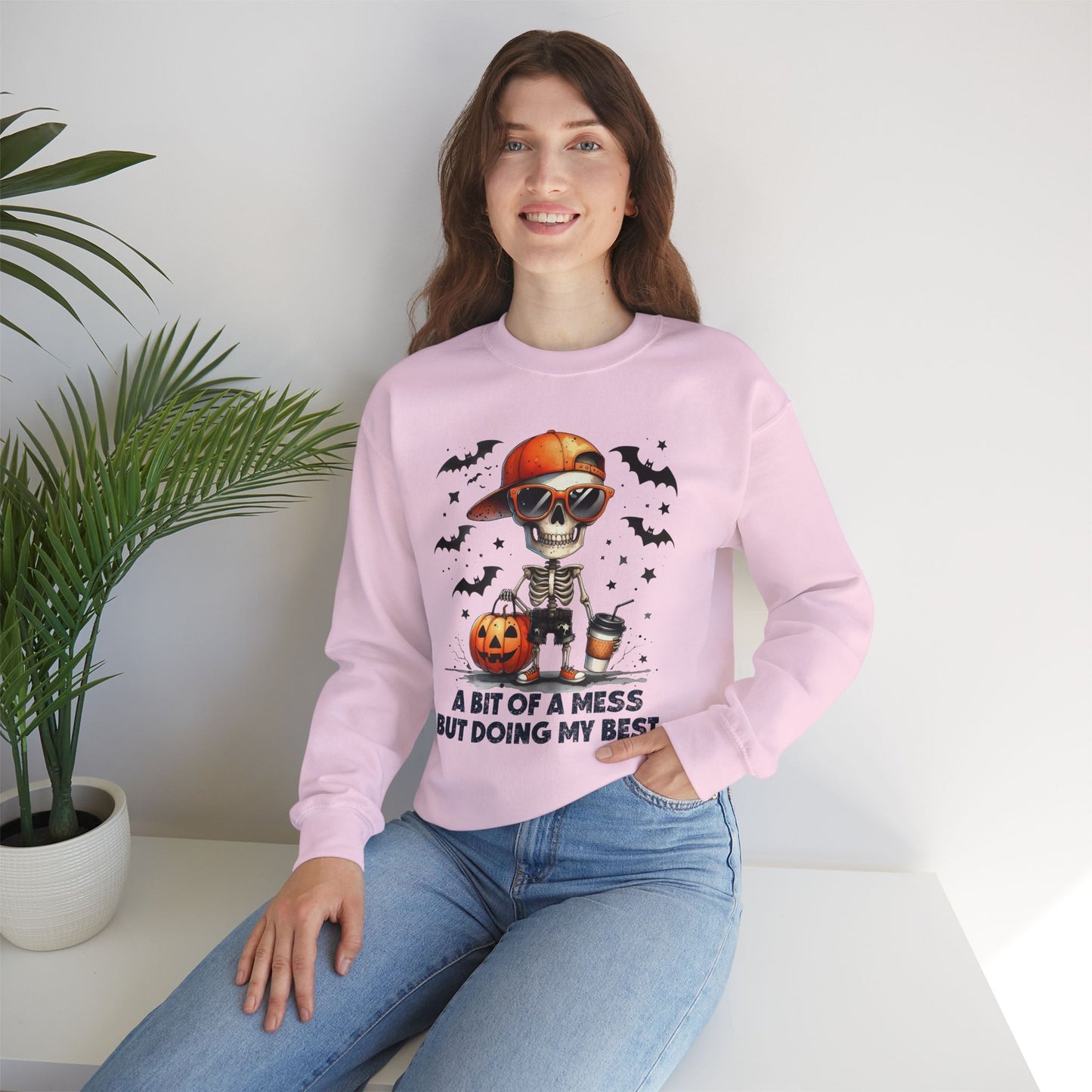 Halloween Sweatshirt, Happy Halloween Sweatshirt - Unisex Heavy Blend Crewneck, Halloween Sweatshirt, Cute Spooky Ghost sweatshirt.