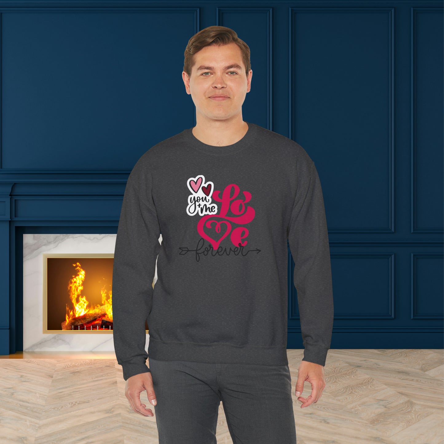 Happy valentines day Unisex Heavy Blend™ Crewneck Sweatshirt