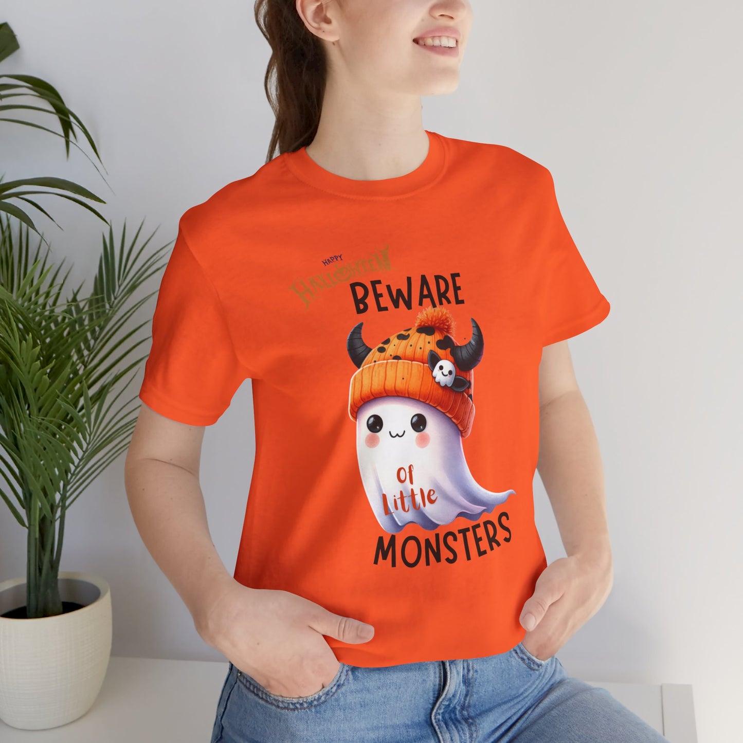 Beware Of Little Monsters T-shirt, Happy Halloween Skeleton T-shirt, Happy Halloween T-shirt, Trick Or Treat T-shirt, Halloween T-shirt, Cool Halloween T-shirt, Spooky T-shirt,