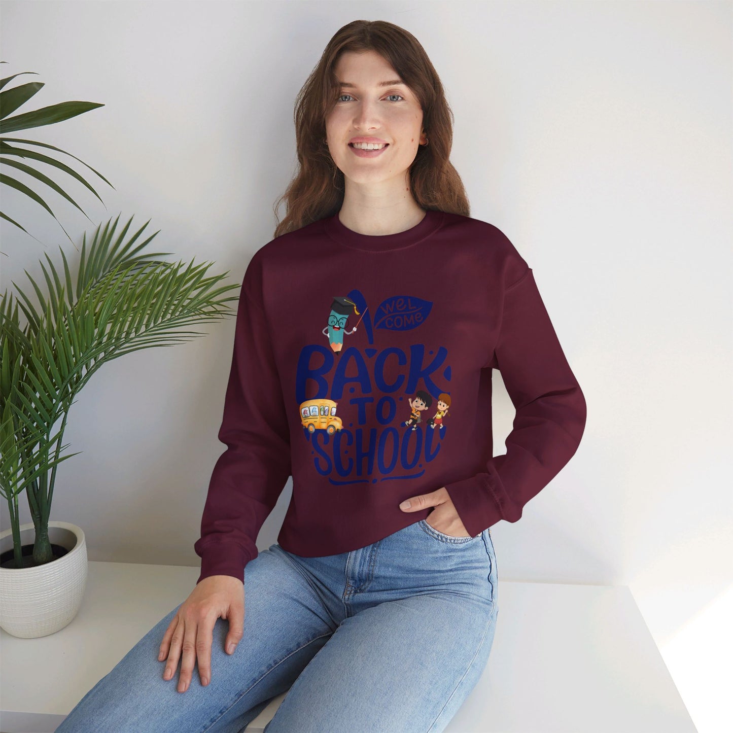 Back To school unisex heavy blend crewneck sweatshirt, We Love Teachers Sweatshirt,Teacher Back To school Sweatshirt. First Day Vibes Sweatshirt.
