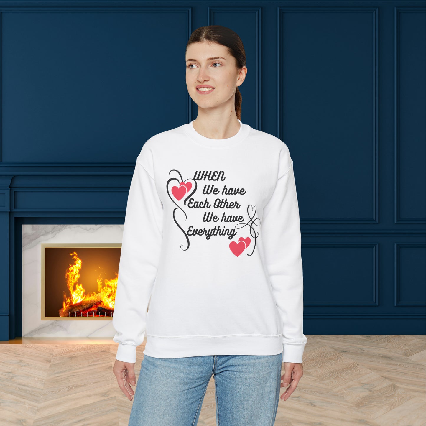 Happy valentines day Unisex Heavy Blend™ Crewneck Sweatshirt