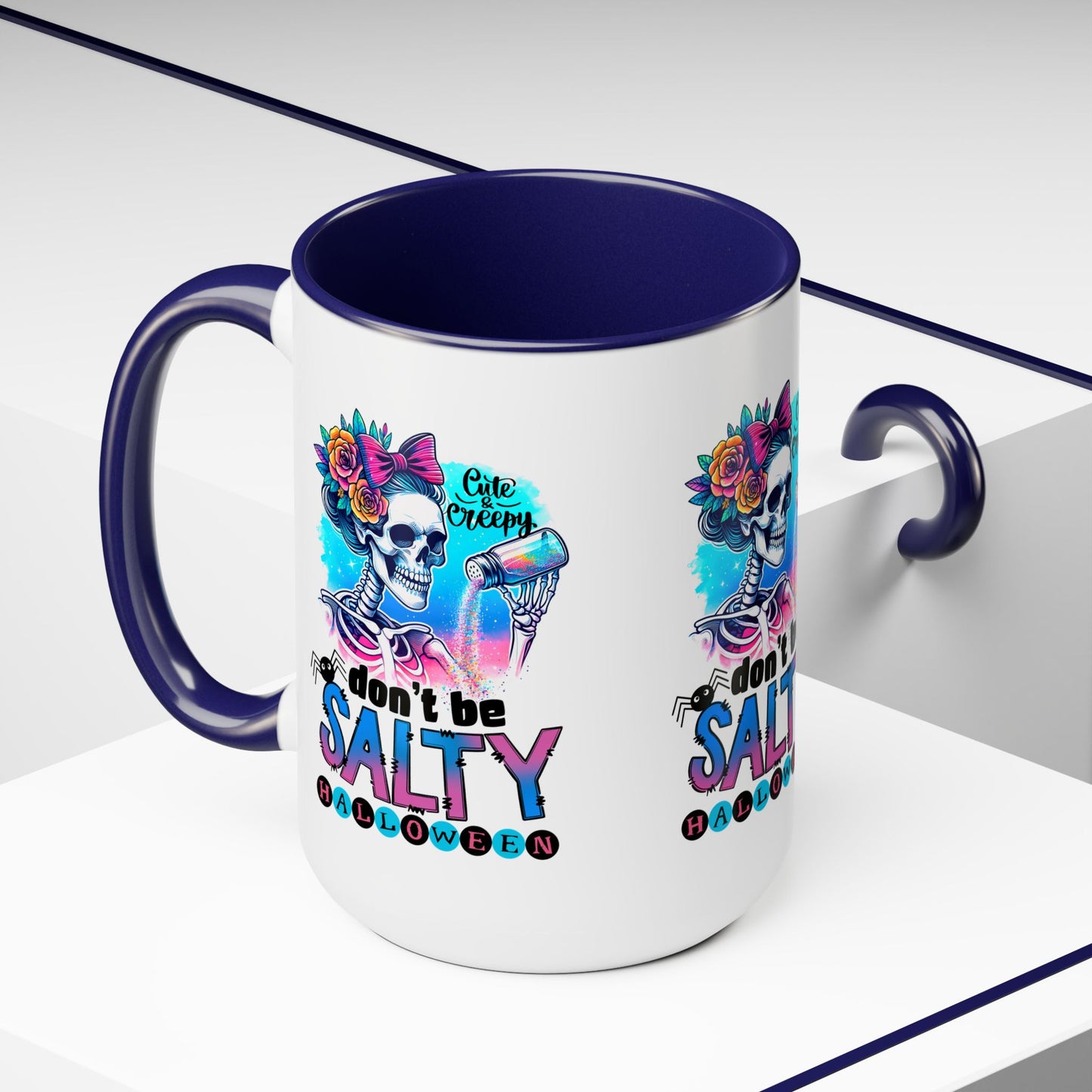Don't Be Salty Happy Halloween Coffee Mug, Let's Go Halloween Coffee Mug, Trick or Treat Halloween Coffee Mug, Cute Skeleton Coffee Mug, Spooky Season Halloween Coffee Mug.