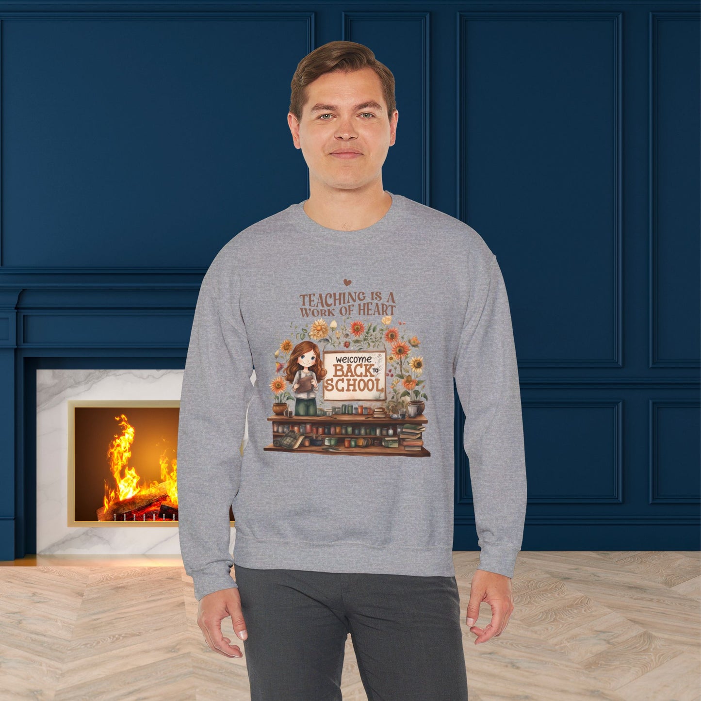 We Love Teachers Sweatshirt, Back To school unisex heavy blend crewneck sweatshirt, Teacher Back To school Sweatshirt. First Day Vibes Sweatshirt.