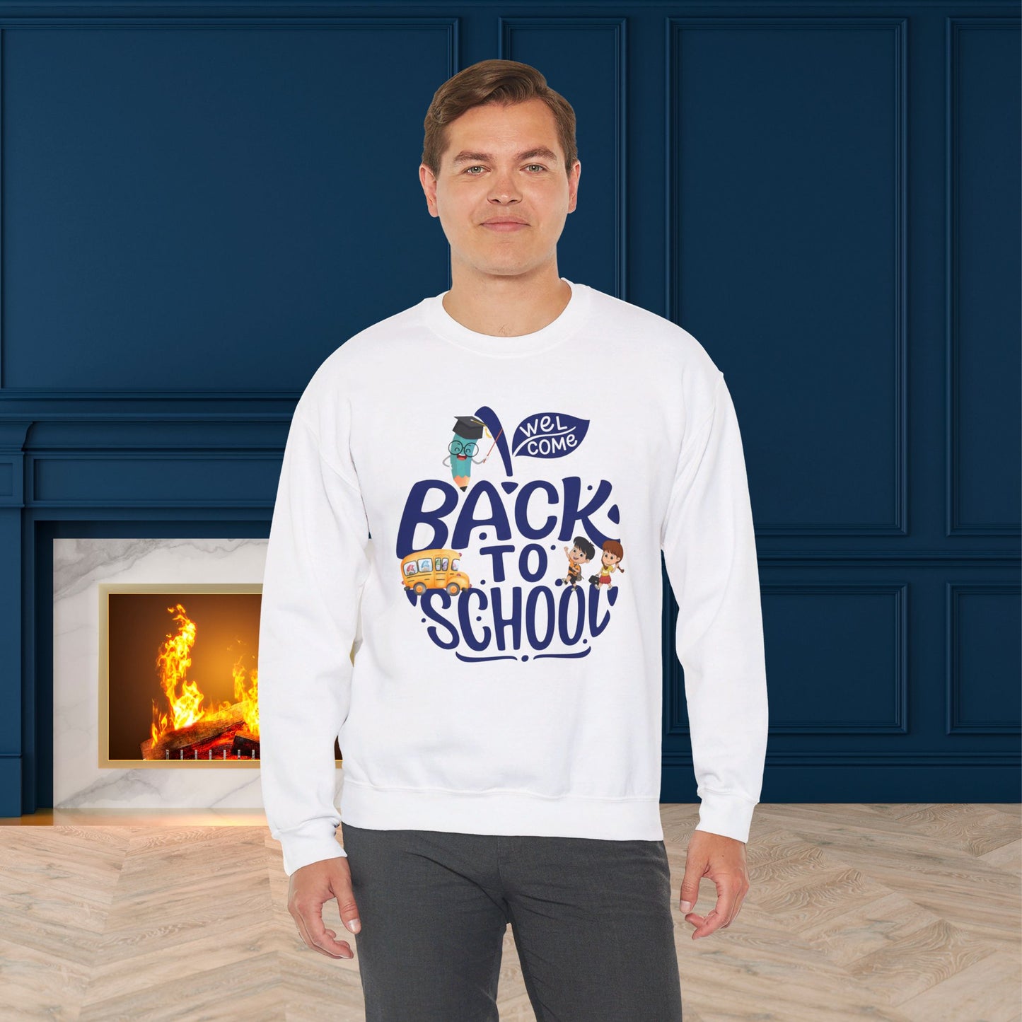 Back To school unisex heavy blend crewneck sweatshirt, We Love Teachers Sweatshirt,Teacher Back To school Sweatshirt. First Day Vibes Sweatshirt.