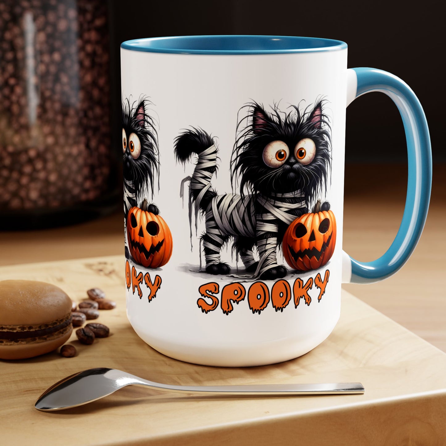 Spooky Happy Halloween Coffee Mug, Let's Go Halloween Coffee Mug, Trick or Treat Halloween Coffee Mug, Cute Ghost Coffee Mug, Spooky Season Halloween Coffee Mug.