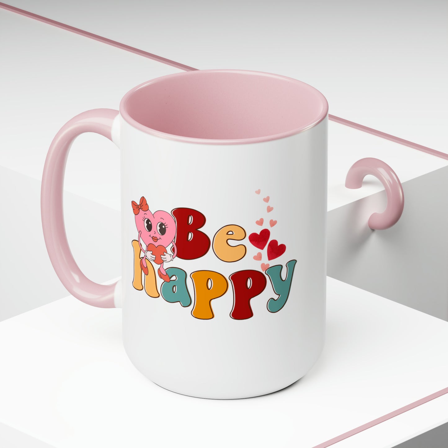 Happy valentines day Two-Tone Coffee Mugs, 15oz