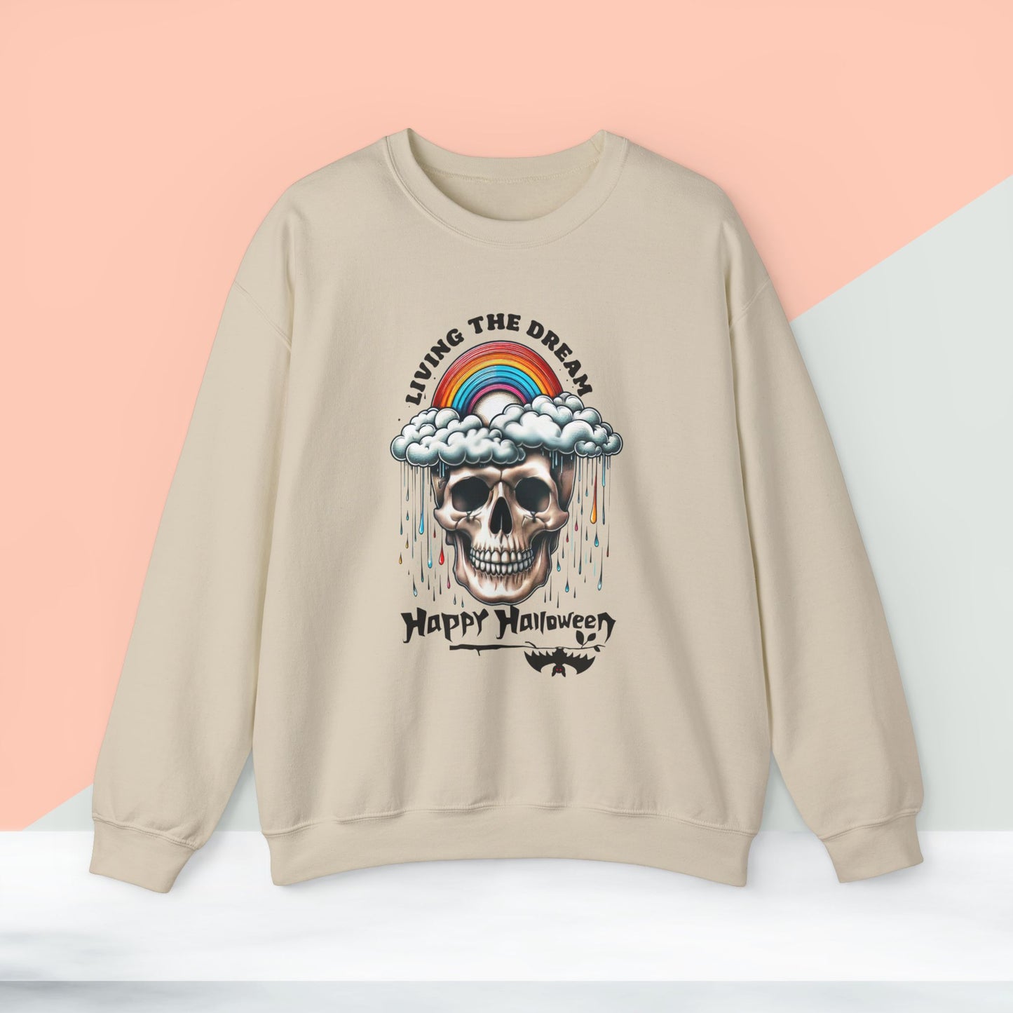 Halloween Sweatshirt, Happy Halloween Sweatshirt - Unisex Heavy Blend Crewneck, Halloween Sweatshirt, Cute Spooky Ghost sweatshirt.