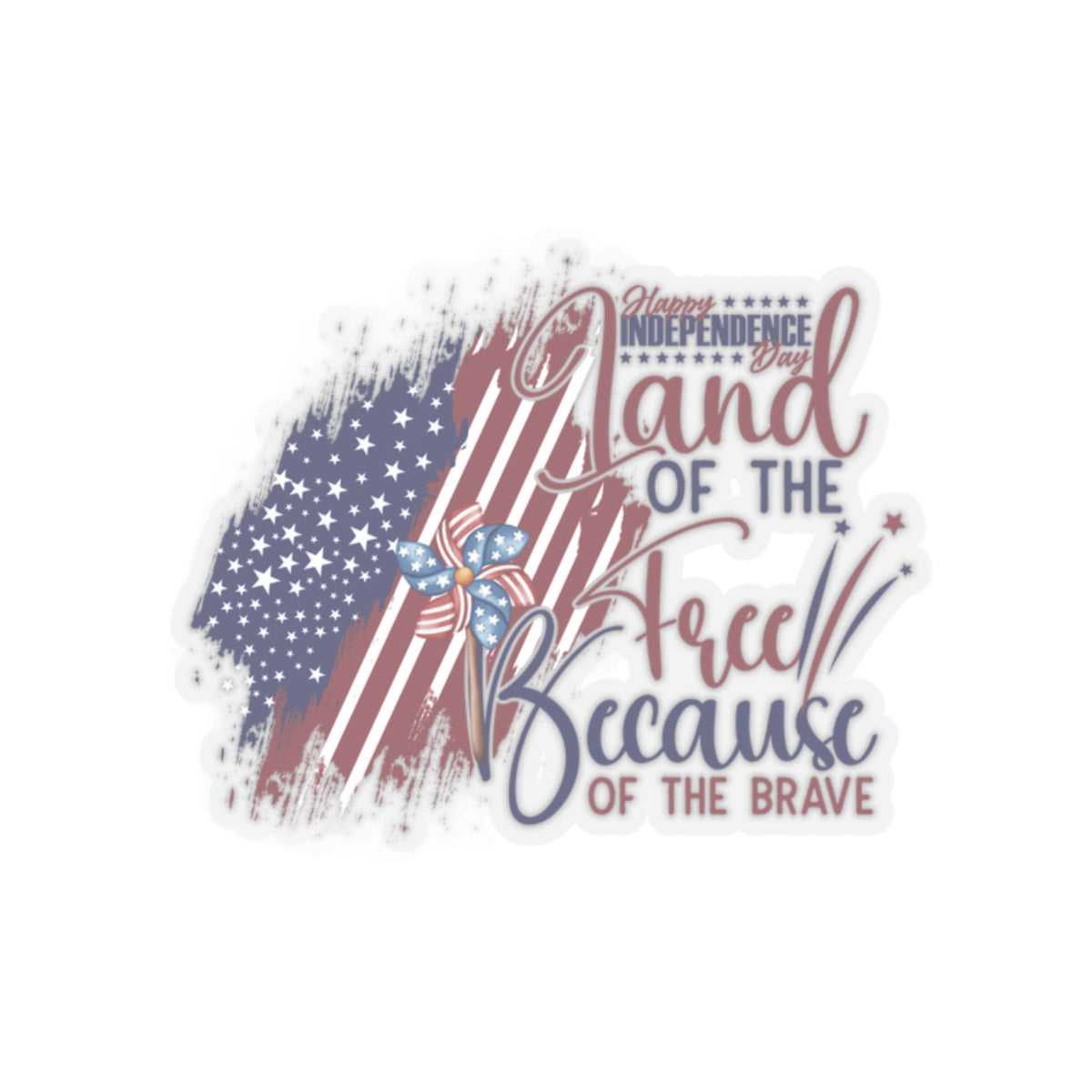 Happy 4th Of July Kiss-Cut Stickers, America, Flag, Peace Love America. Proud To Be An American, Red White Blue stickers. United Fourth of July Stickers.