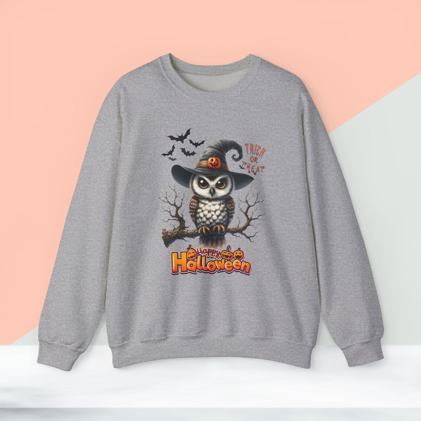 Happy Halloween Sweatshirt, Happy Halloween Sweatshirt - Unisex Heavy Blend Crewneck, Halloween Sweatshirt, Cute Spooky Ghost sweatshirt.