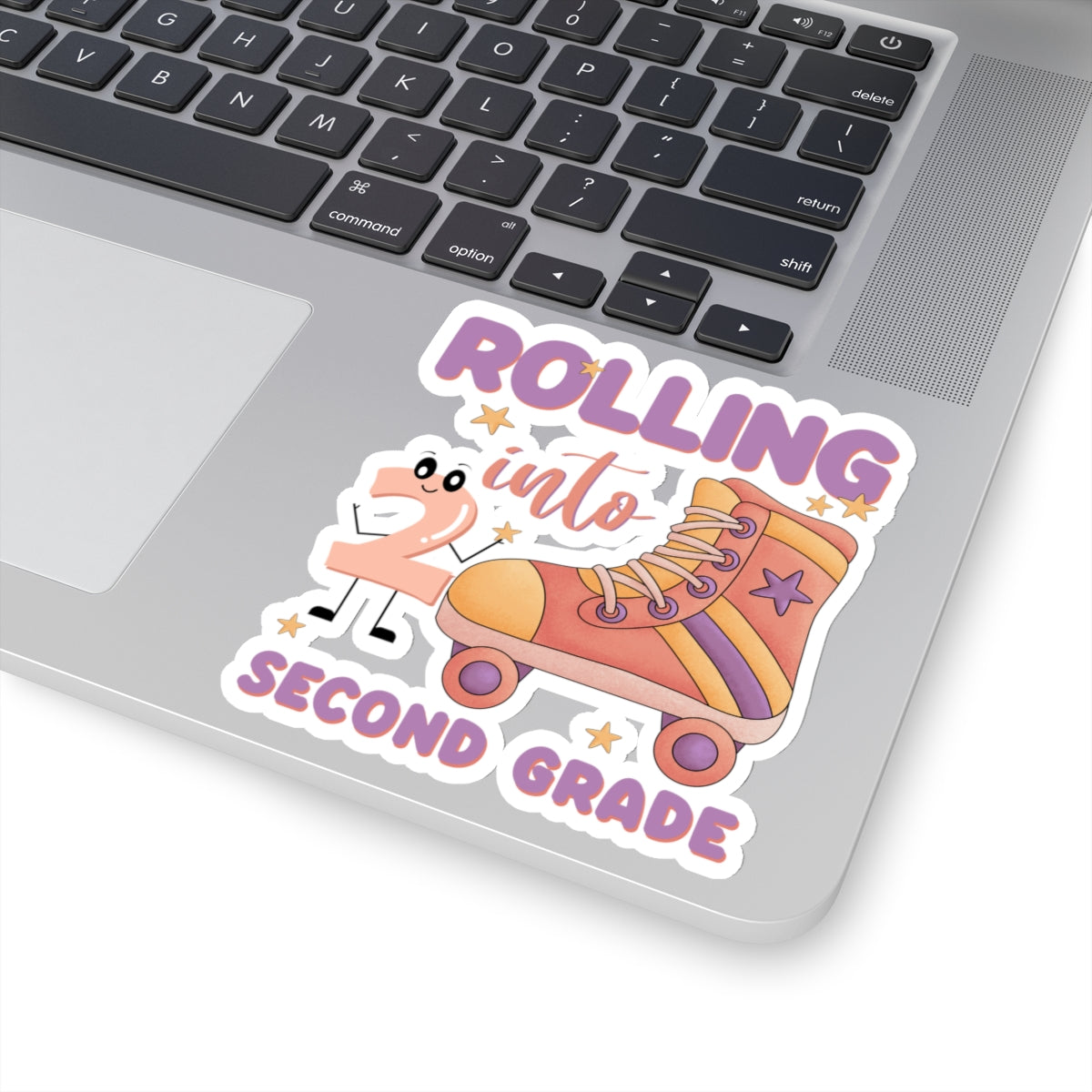 Rolling Into 2nd Grade Back To School Kiss-Cut Stickers, First Grade Squad Kiss-Cut Stickers, Gift for First graders, Ready for School, Back to Learning.