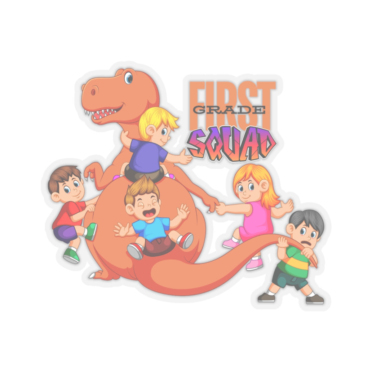Back To School Kiss-Cut Stickers, First Grade Squad Kiss-Cut Stickers, Gift for First graders, Ready for School, Back to Learning.
