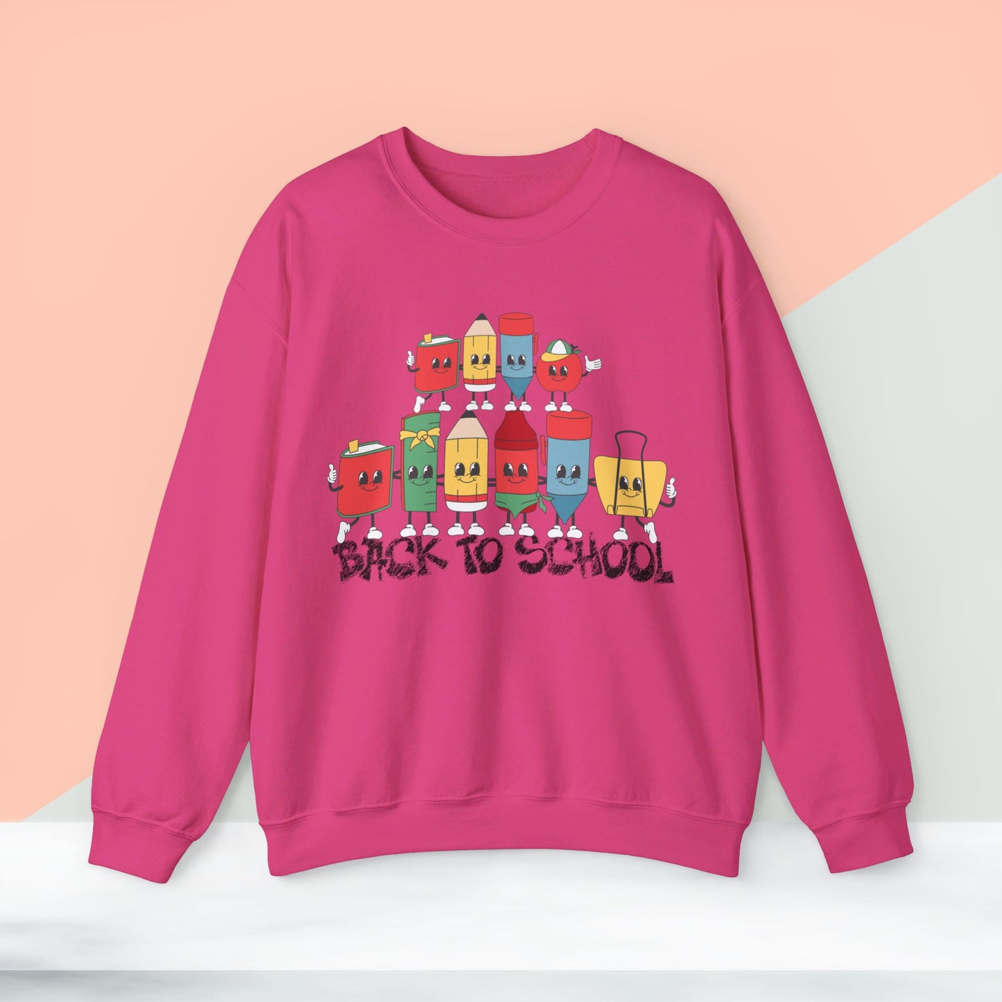 Back To school unisex heavy blend crewneck sweatshirt, We Love Teachers Sweatshirt,Teacher Back To school Sweatshirt. First Day Vibes Sweatshirt.