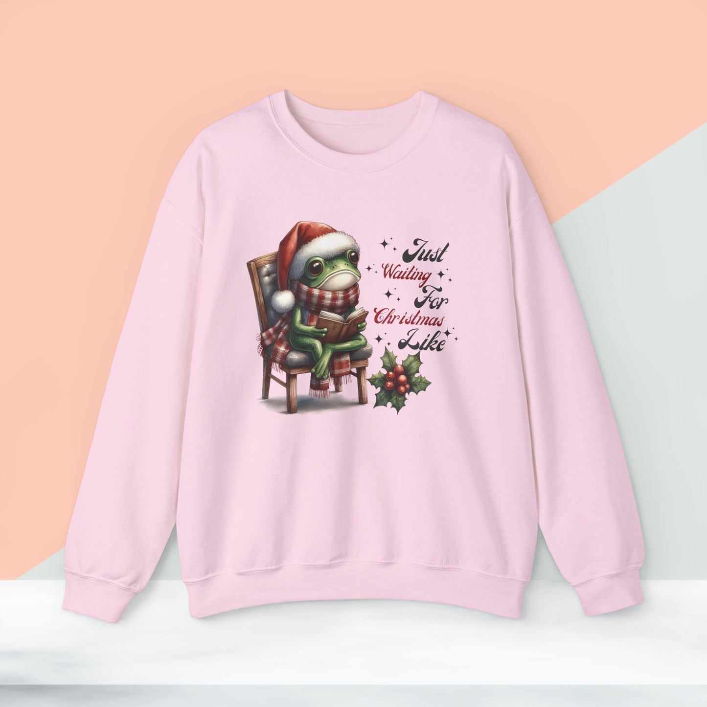 Waiting For Christmas Sweatshirt - Unisex Heavy Blend, Merry Christmas, Festive, Christmas Gift, Crewneck, merry Christmas Sweatshirt, Christmas Sweatshirt Christmas Gift, Festive Sweatshirt.