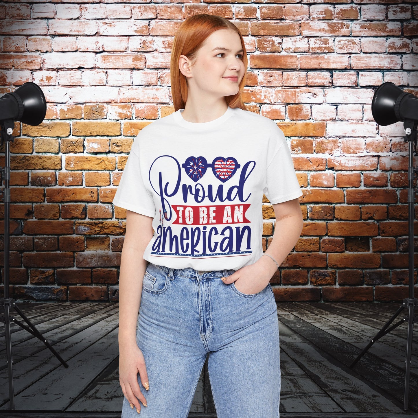 4th of July T-Shirt, Proud To Be An American T-shirt, Fourth of July unisex jersey short sleeve.