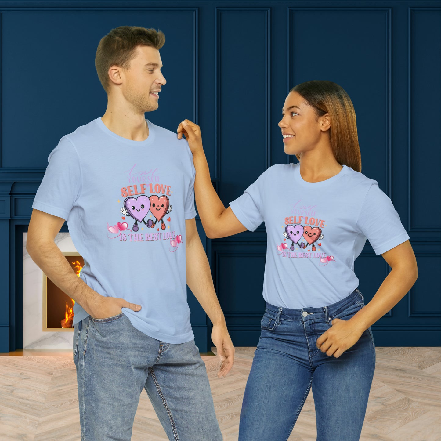 Happy valentines day Unisex Jersey Short Sleeve Tee
