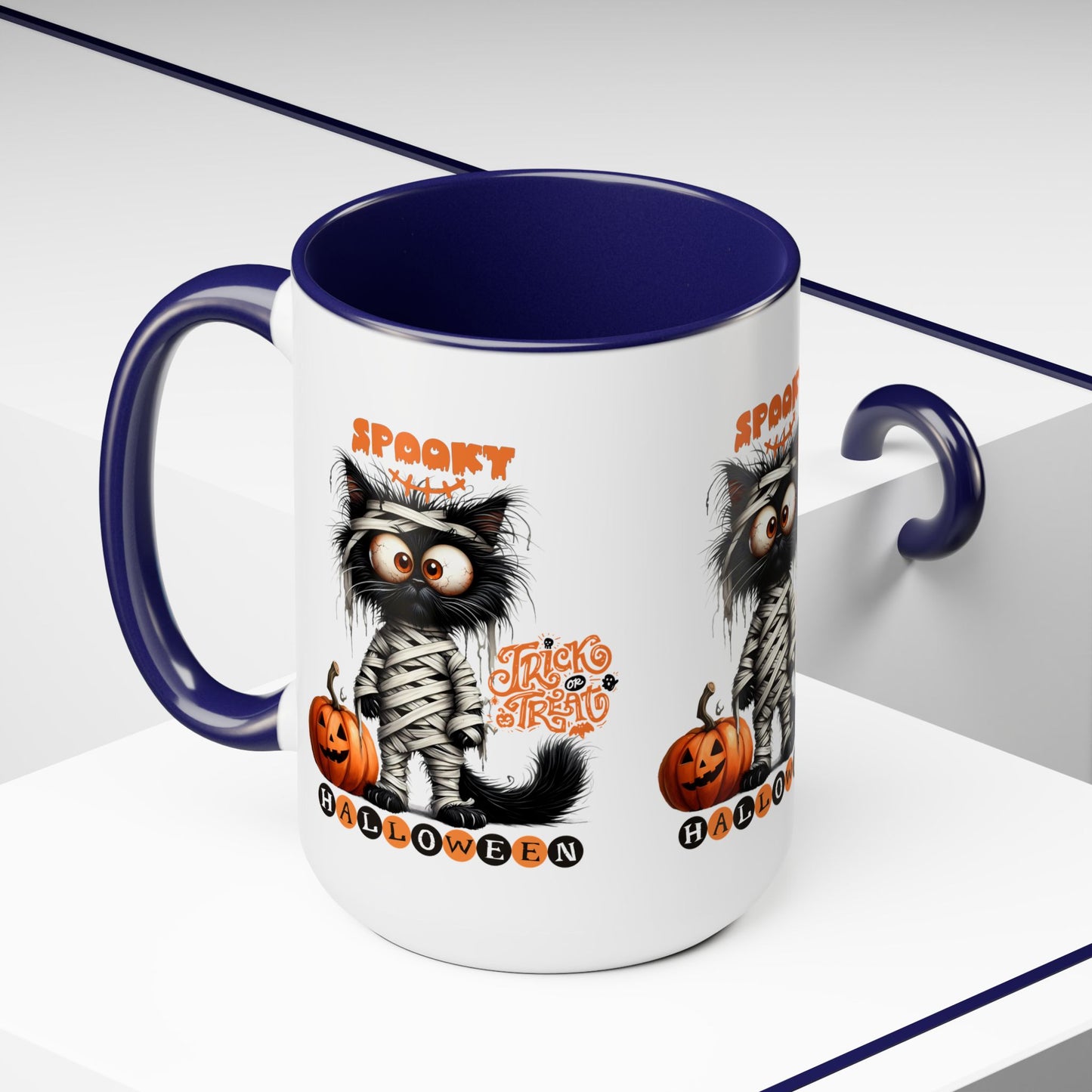 Spooky Halloween Coffee Mug, Let's Go Halloween Coffee Mug, Trick or Treat Halloween Coffee Mug, Cute Ghost Coffee Mug, Spooky Season Halloween Coffee Mug.
