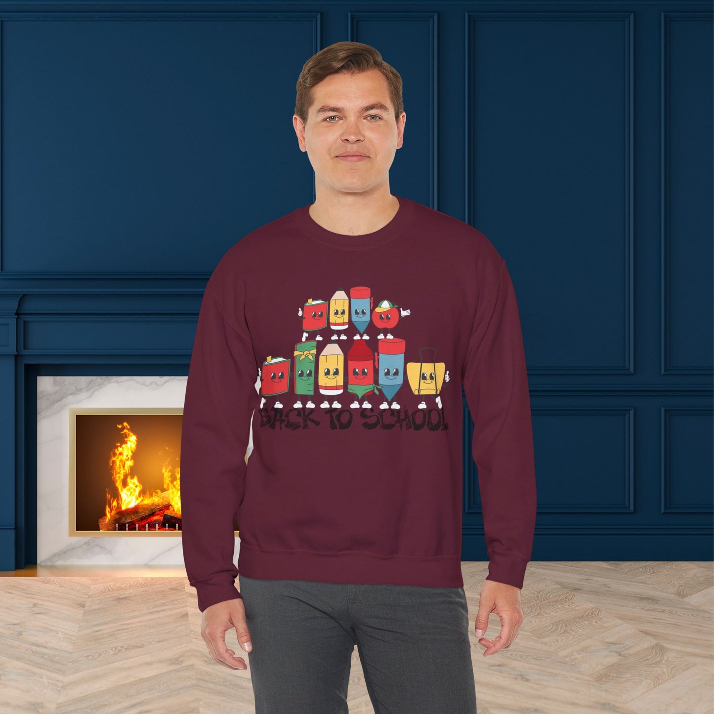 Back To school unisex heavy blend crewneck sweatshirt, We Love Teachers Sweatshirt,Teacher Back To school Sweatshirt. First Day Vibes Sweatshirt.