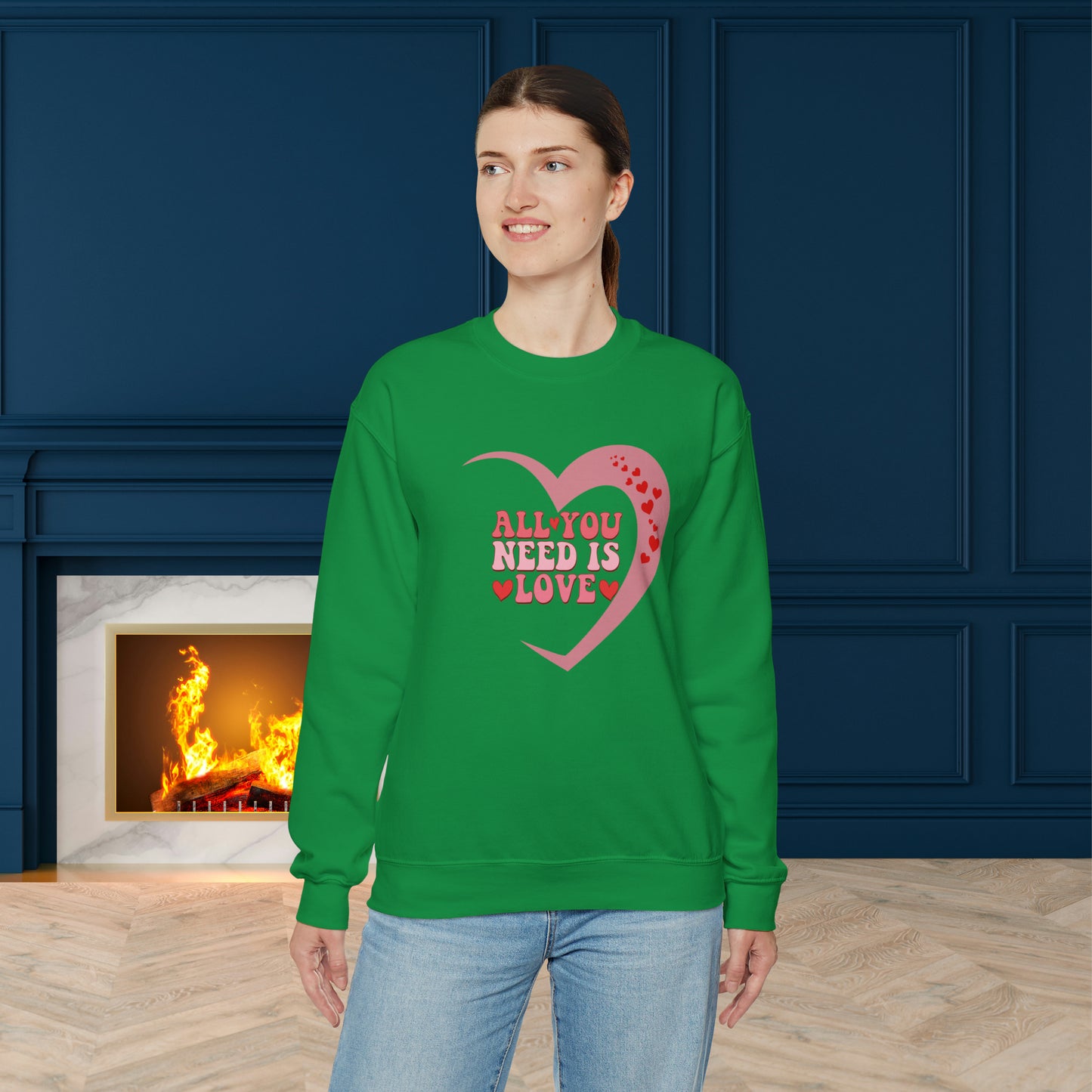 Happy valentines day Unisex Heavy Blend™ Crewneck Sweatshirt