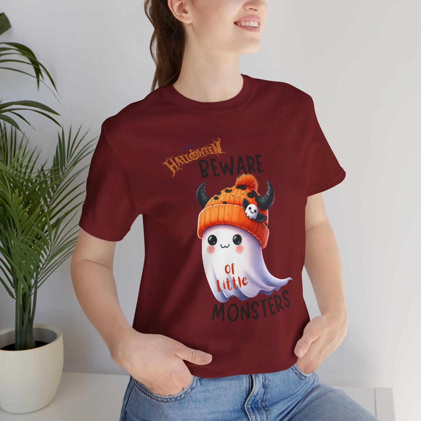 Beware Of Little Monsters T-shirt, Happy Halloween Skeleton T-shirt, Happy Halloween T-shirt, Trick Or Treat T-shirt, Halloween T-shirt, Cool Halloween T-shirt, Spooky T-shirt,
