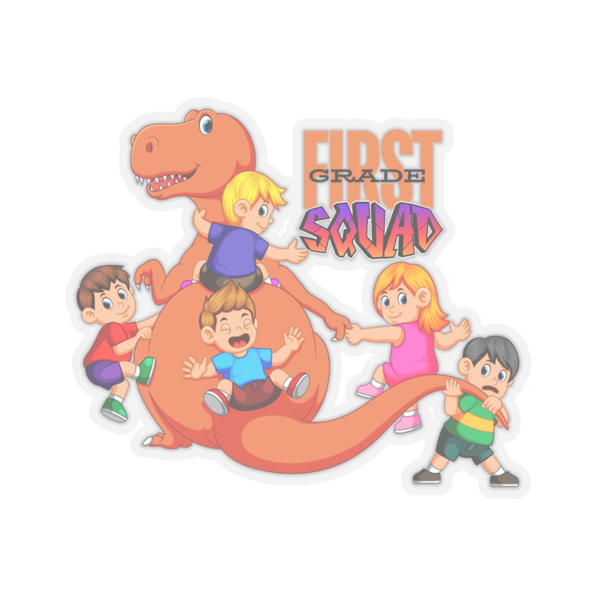 Back To School Kiss-Cut Stickers, First Grade Squad Kiss-Cut Stickers, Gift for First graders, Ready for School, Back to Learning.