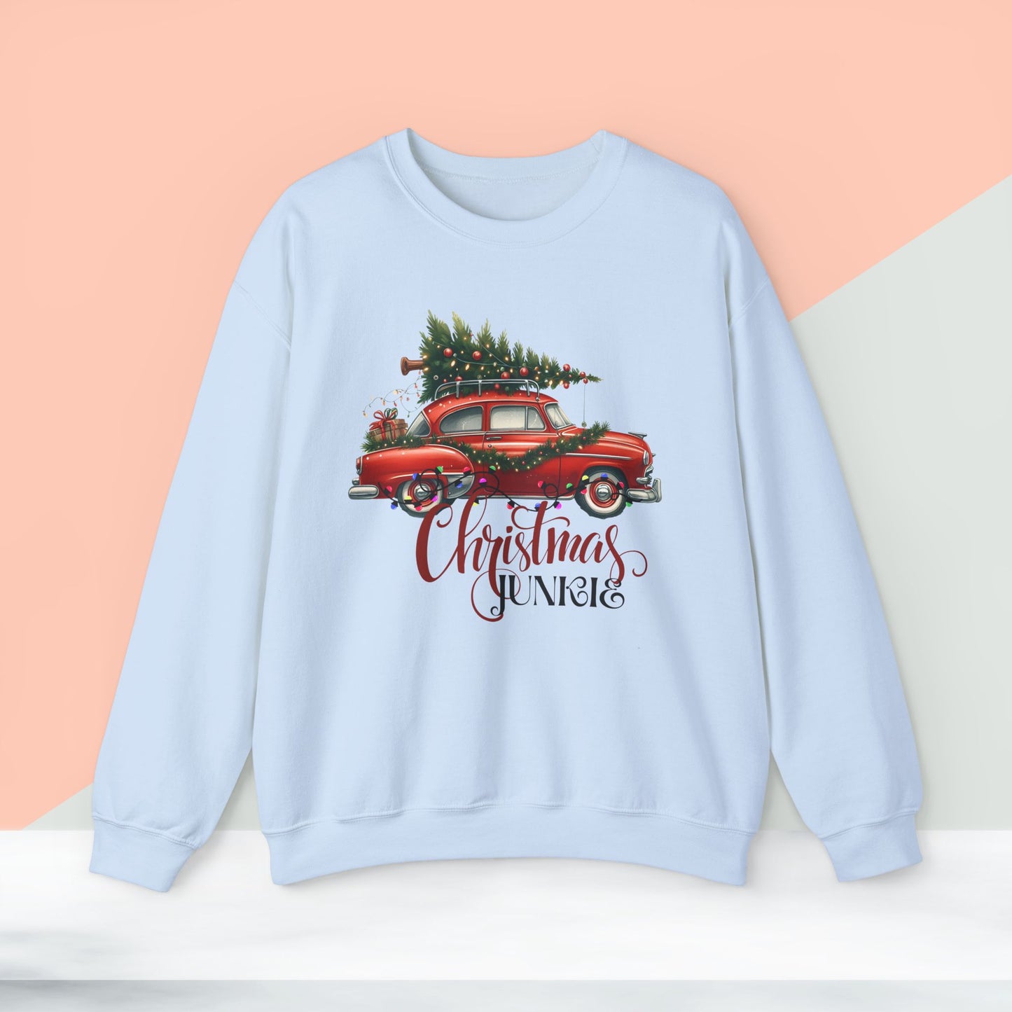Christmas Junkie Christmas Sweatshirt - Unisex Heavy Blend, Merry Christmas, Festive, Christmas Gift, Crewneck, merry Christmas Sweatshirt, Christmas Sweatshirt Christmas Gift, Festive Sweatshirt.