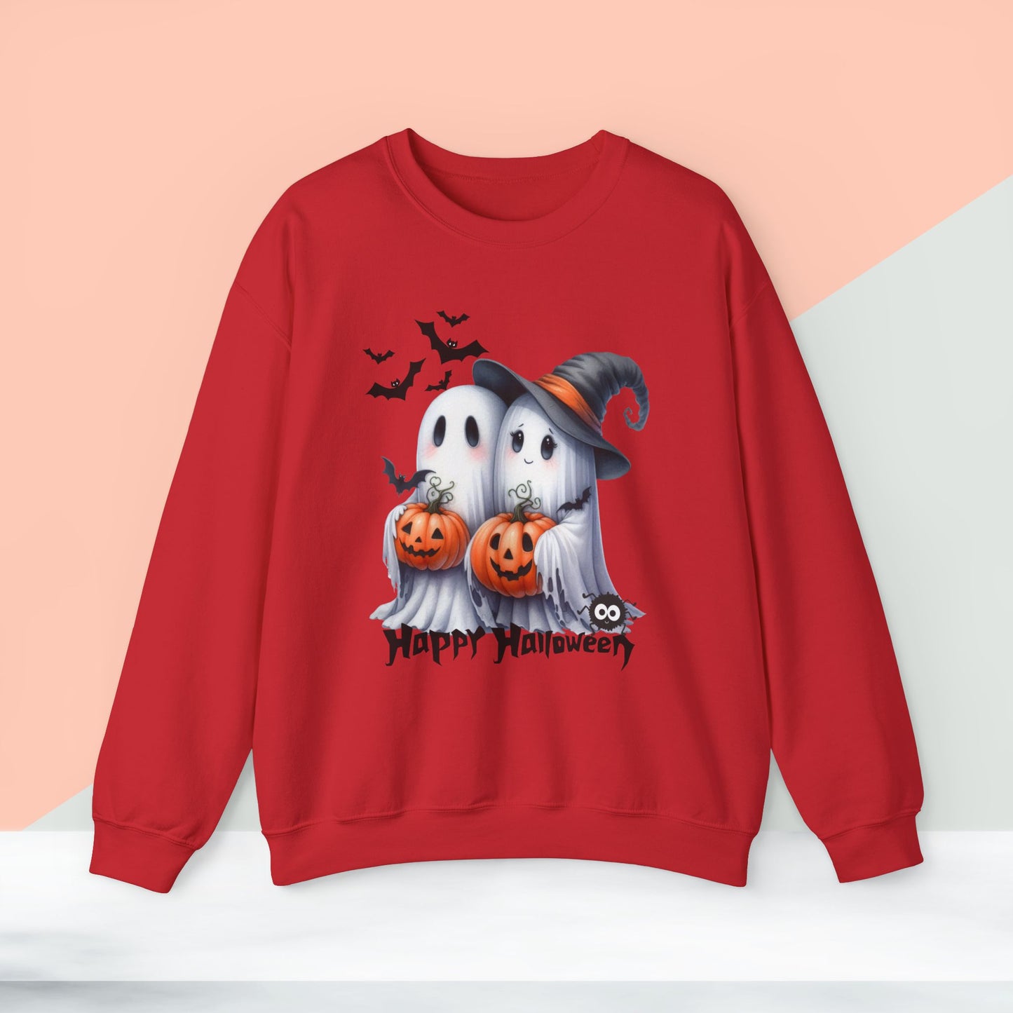 Happy Halloween Sweatshirt, Happy Halloween Sweatshirt - Unisex Heavy Blend Crewneck, Halloween Sweatshirt, Cute Spooky Ghost sweatshirt.