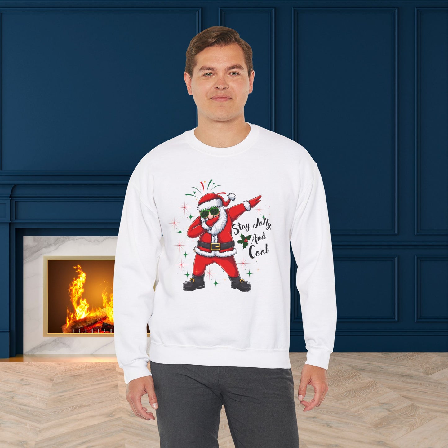 Stay Jolly And Cool Christmas Sweatshirt - Unisex Heavy Blend, Merry Christmas, Festive, Christmas Gift, Crewneck, merry Christmas Sweatshirt, Christmas Sweatshirt Christmas Gift, Festive Sweatshirt.